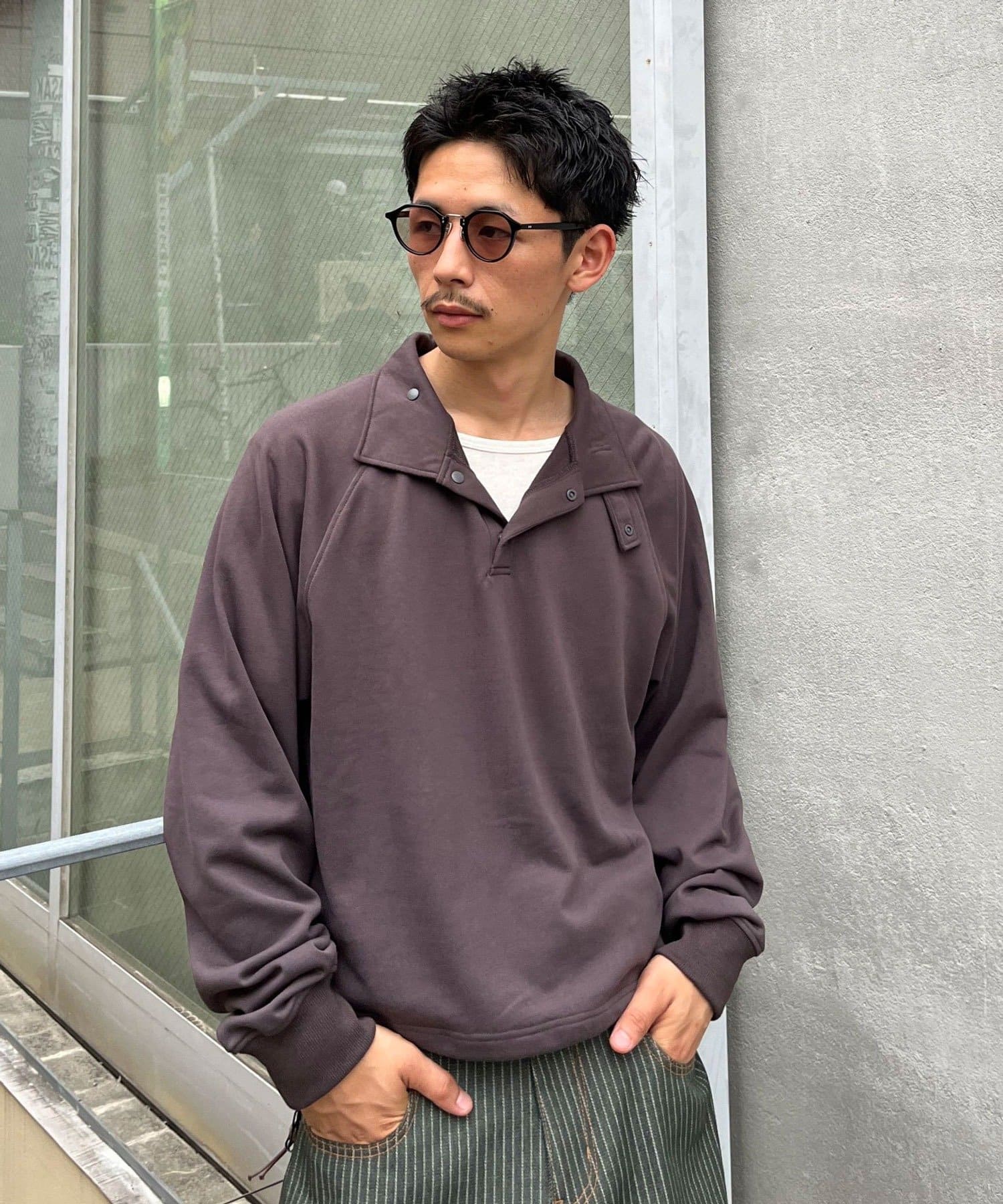 CIAOPANIC(チャオパニック) ストラップ付スウェットポロシャツ