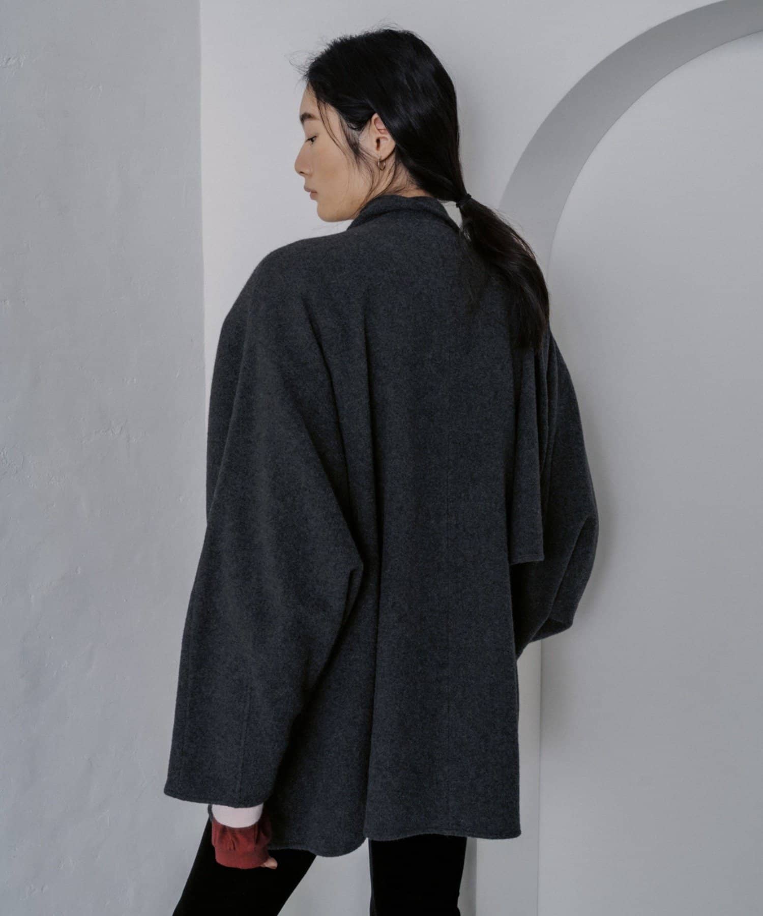 Pasterip(パセリ) Wrap wool harf coat