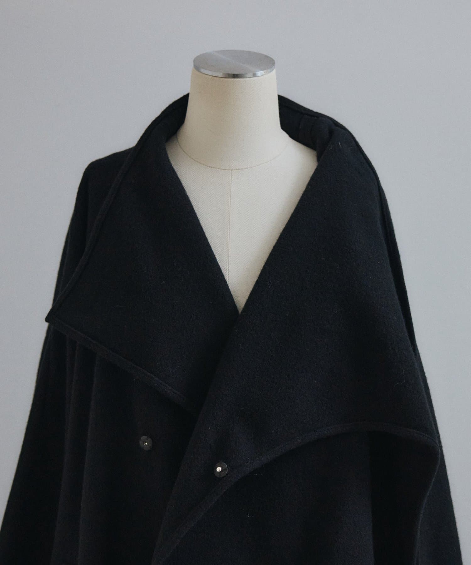 Pasterip(パセリ) Wrap wool harf coat