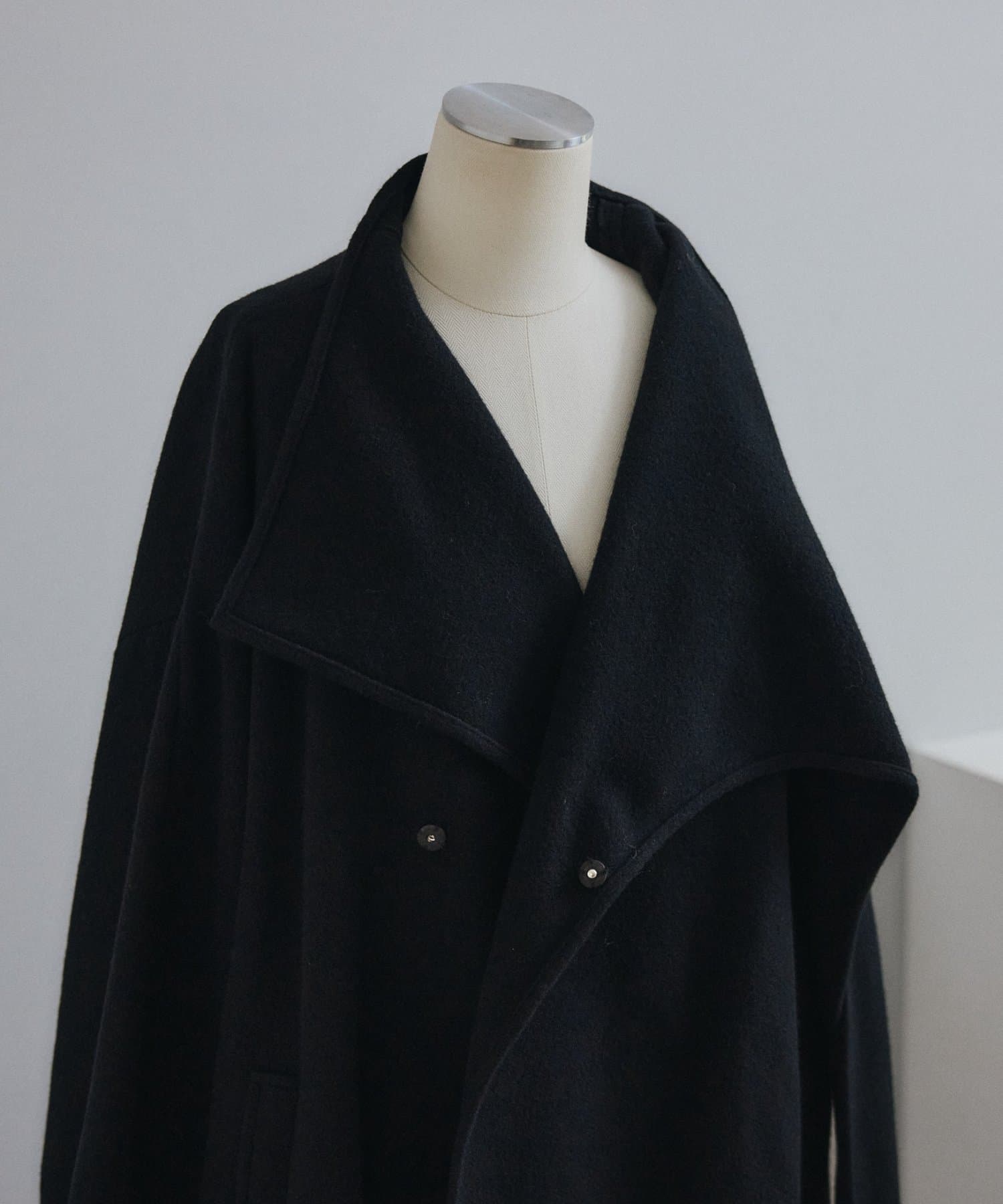 Pasterip(パセリ) Wrap wool harf coat
