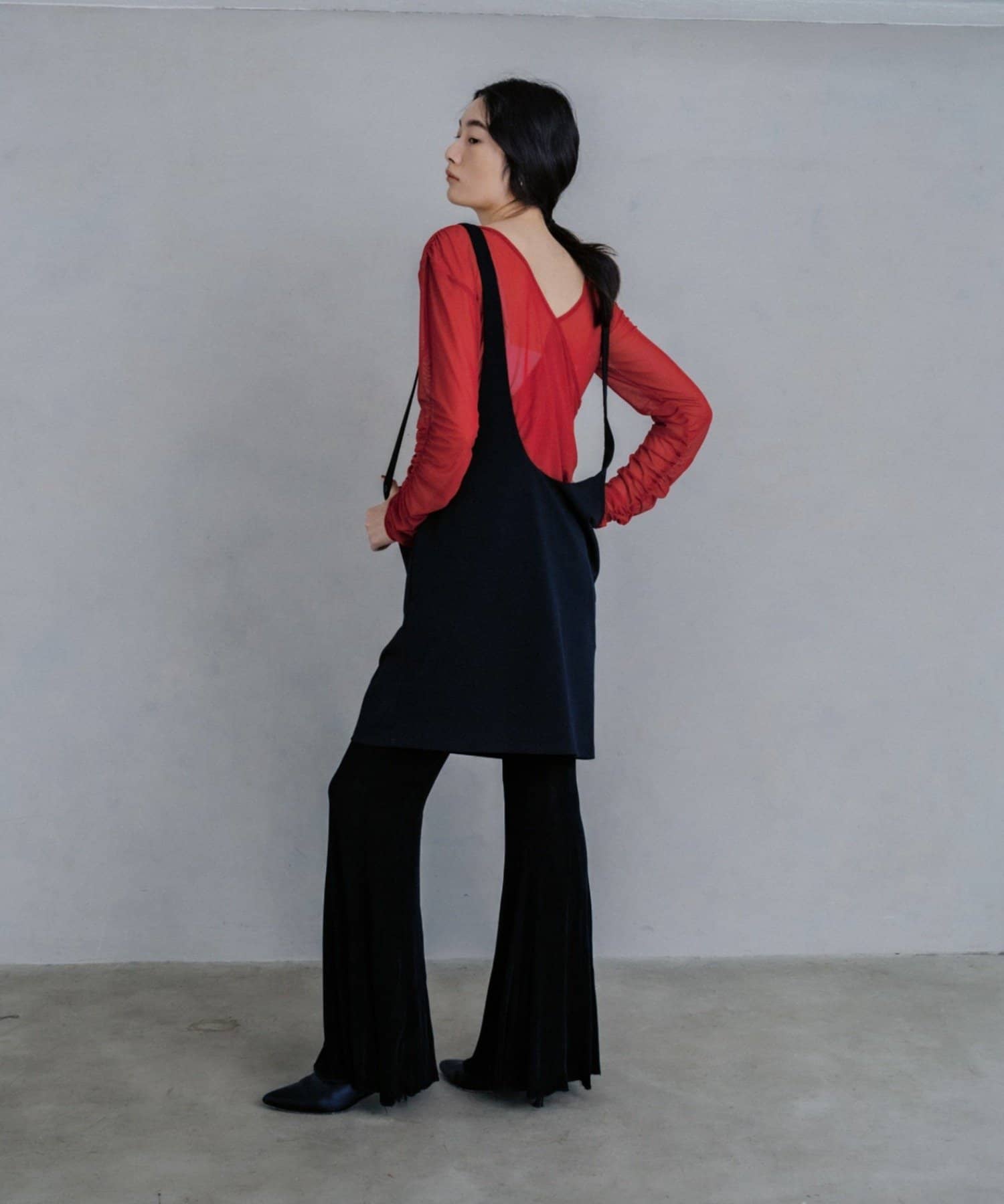 Pasterip(パセリ) Jersey apron skirt