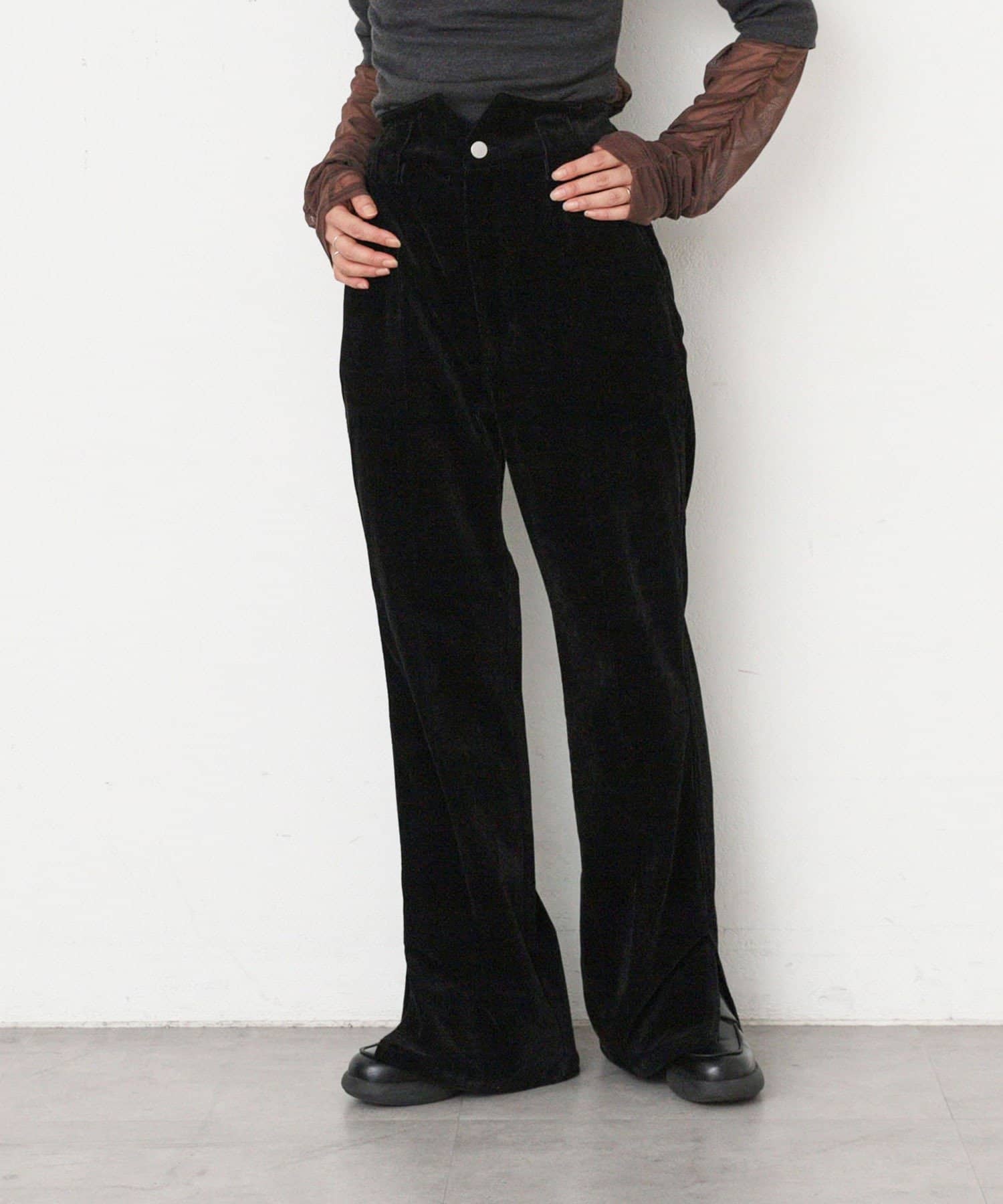 Pasterip(パセリ) Corduroy easy slacks