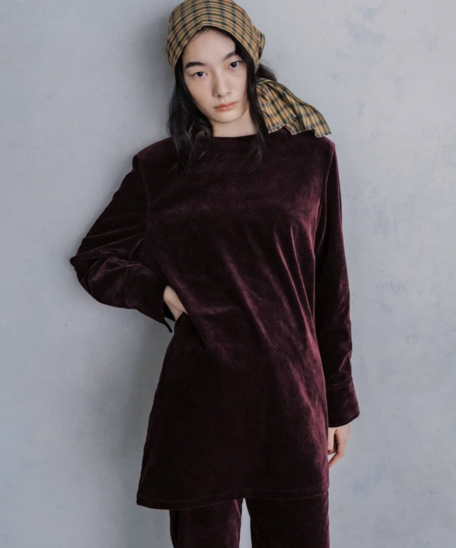 Pasterip(パセリ) Corduroy pad mini dress