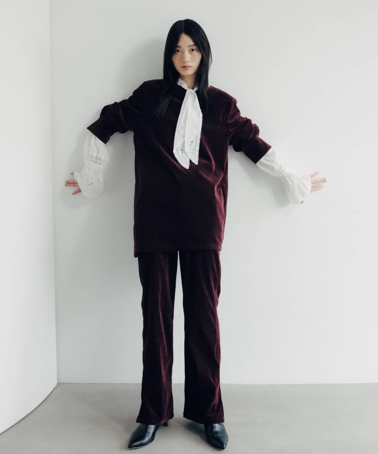 Pasterip(パセリ) Corduroy pad mini dress