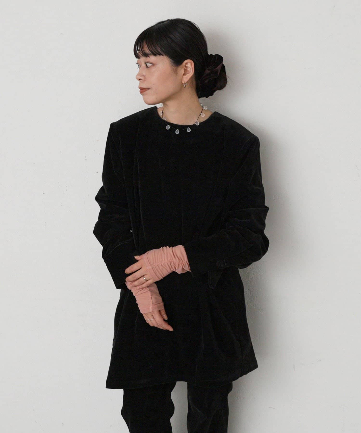Pasterip(パセリ) Corduroy pad mini dress