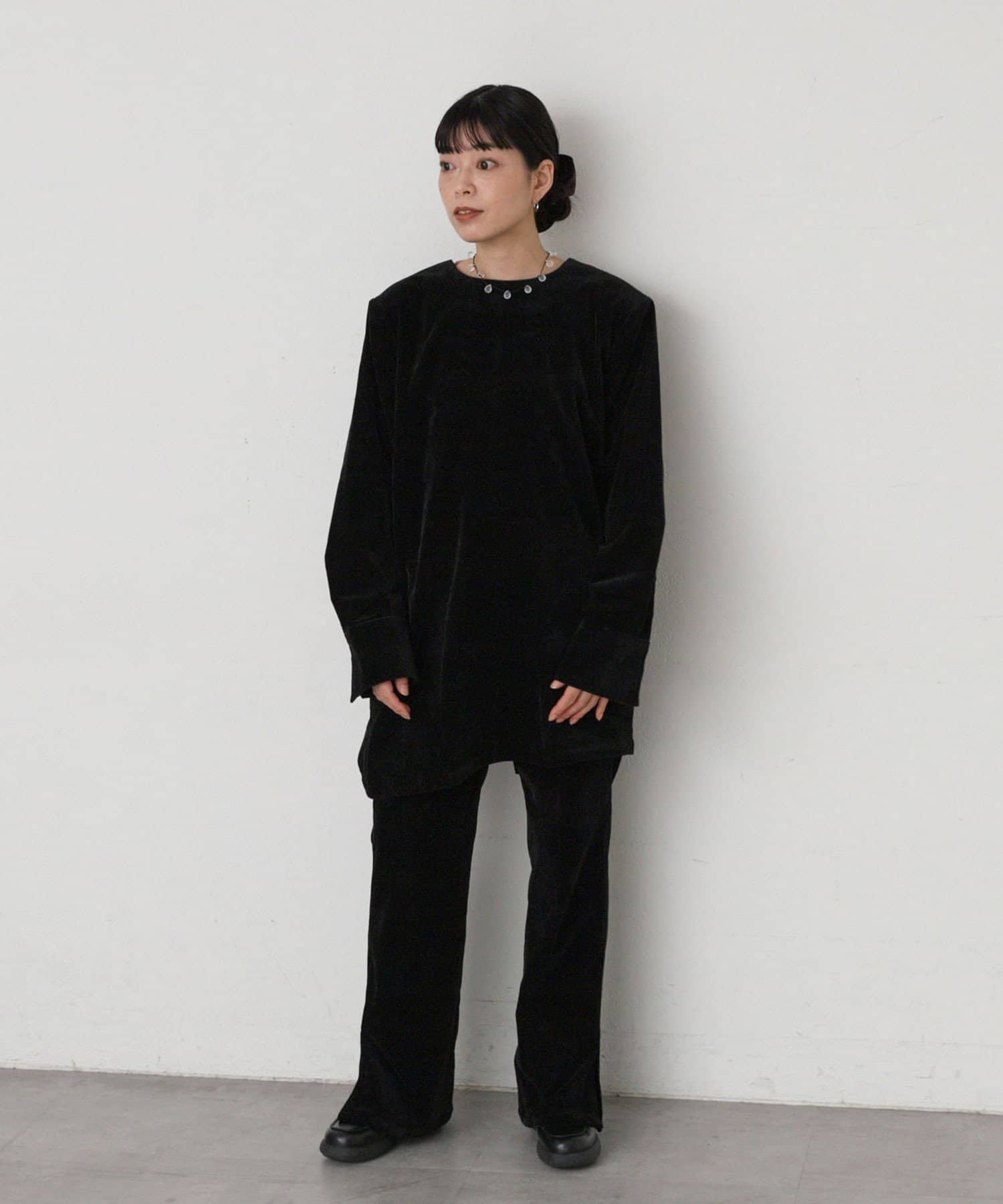 Pasterip(パセリ) Corduroy pad mini dress
