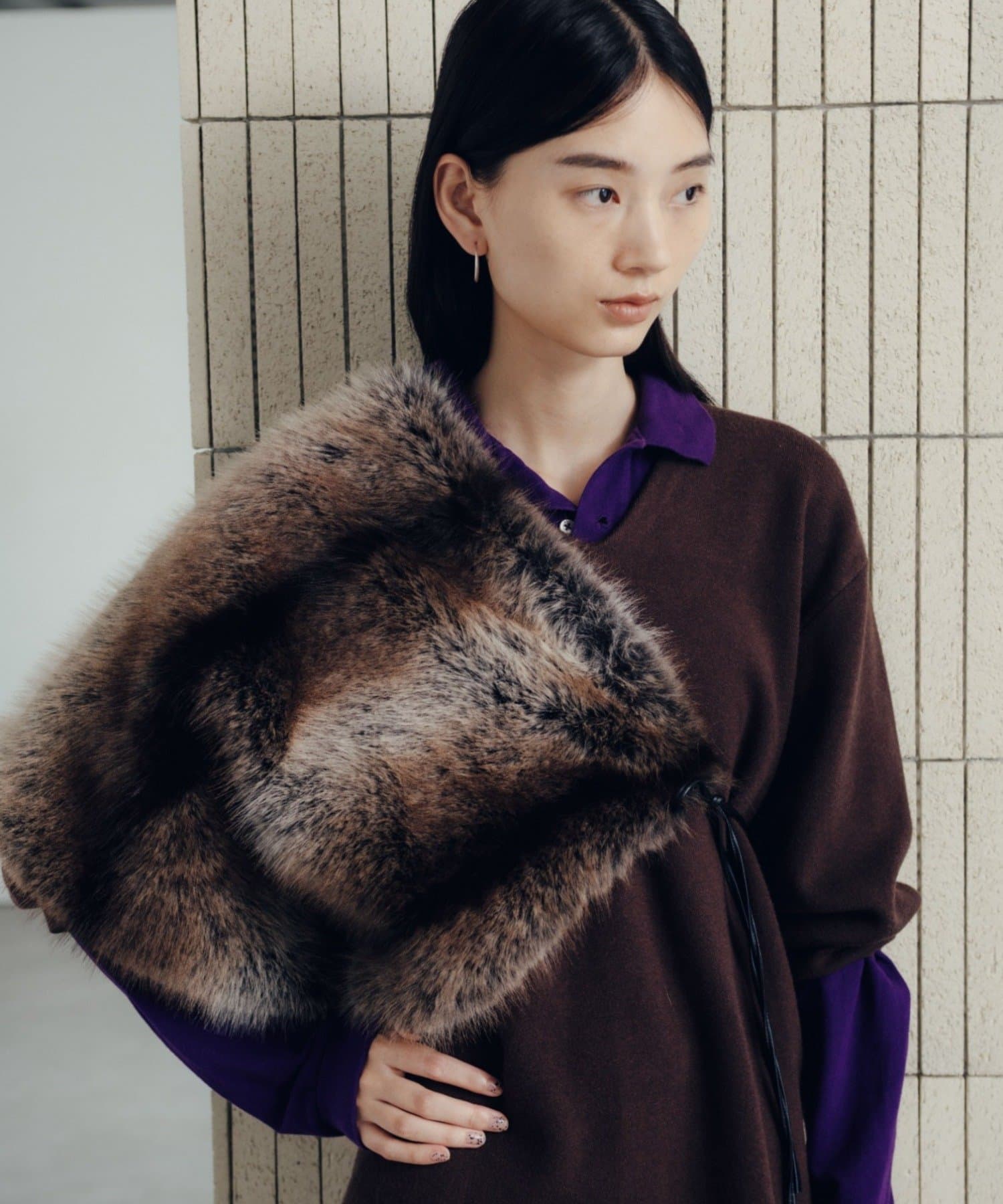 Pasterip(パセリ) Fur multi cape