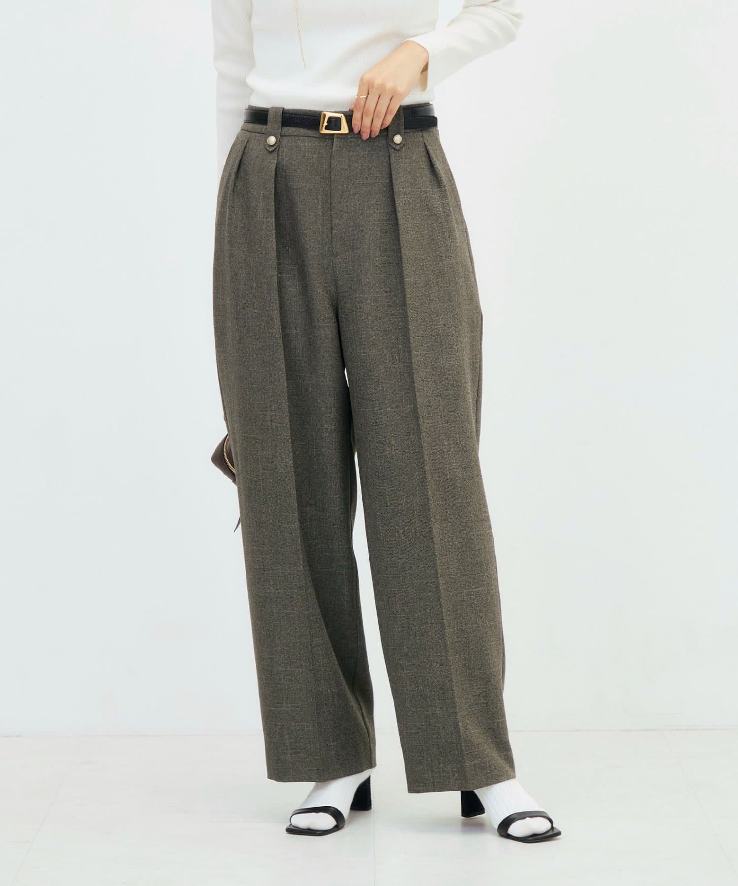 NOLLEY'S(ノーリーズ) 《セットアップ対応》シャークワイドパンツ