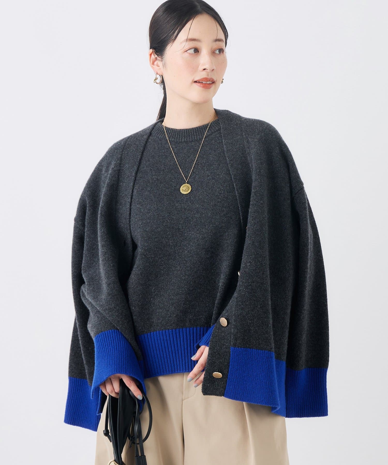 NOLLEY'S(ノーリーズ) 【WEB＆一部店舗限定カラーあり】MUSICゆったりVネックカーディガン
