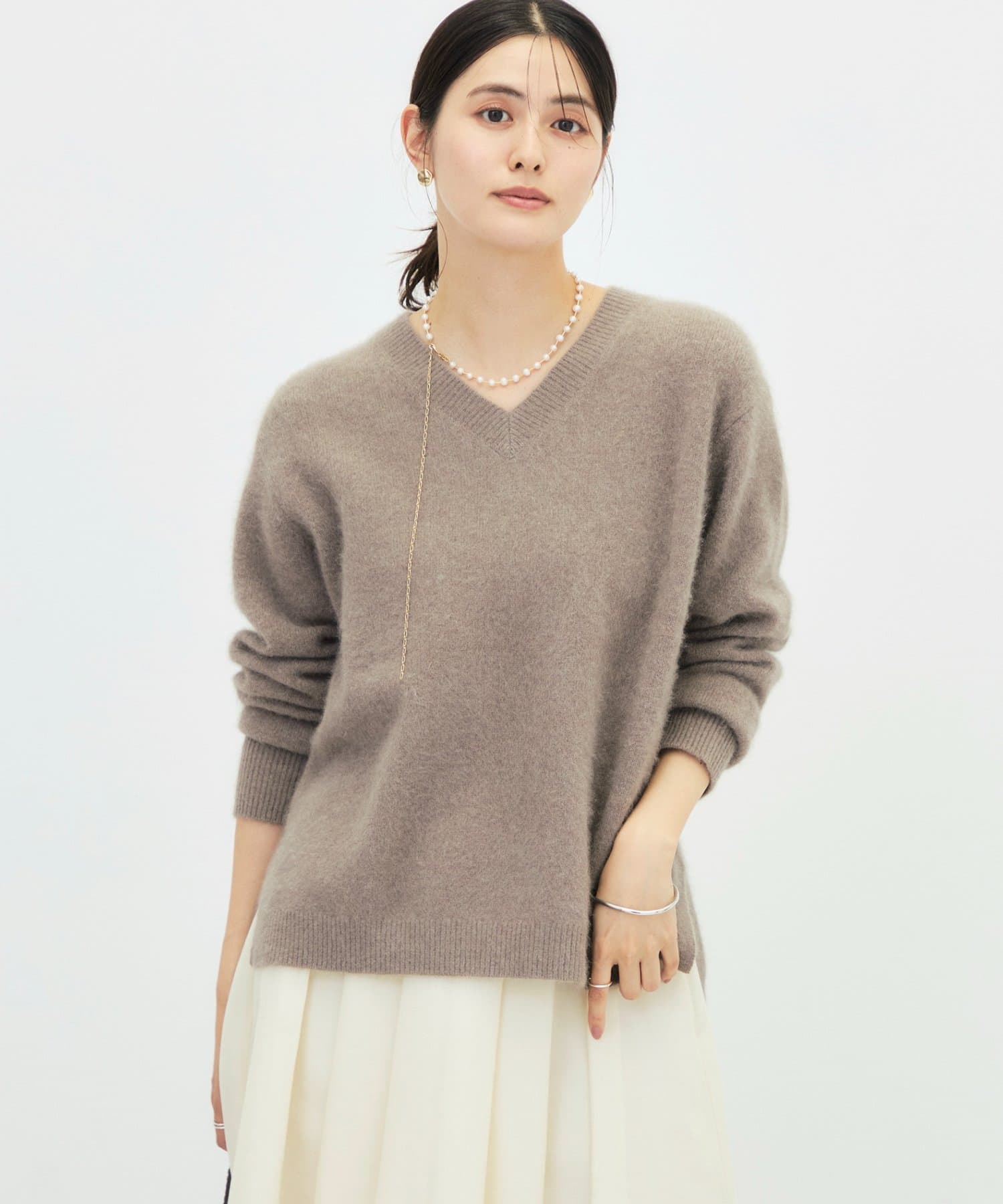 NOLLEY'S(ノーリーズ) ヘアリーVネックプルオーバー