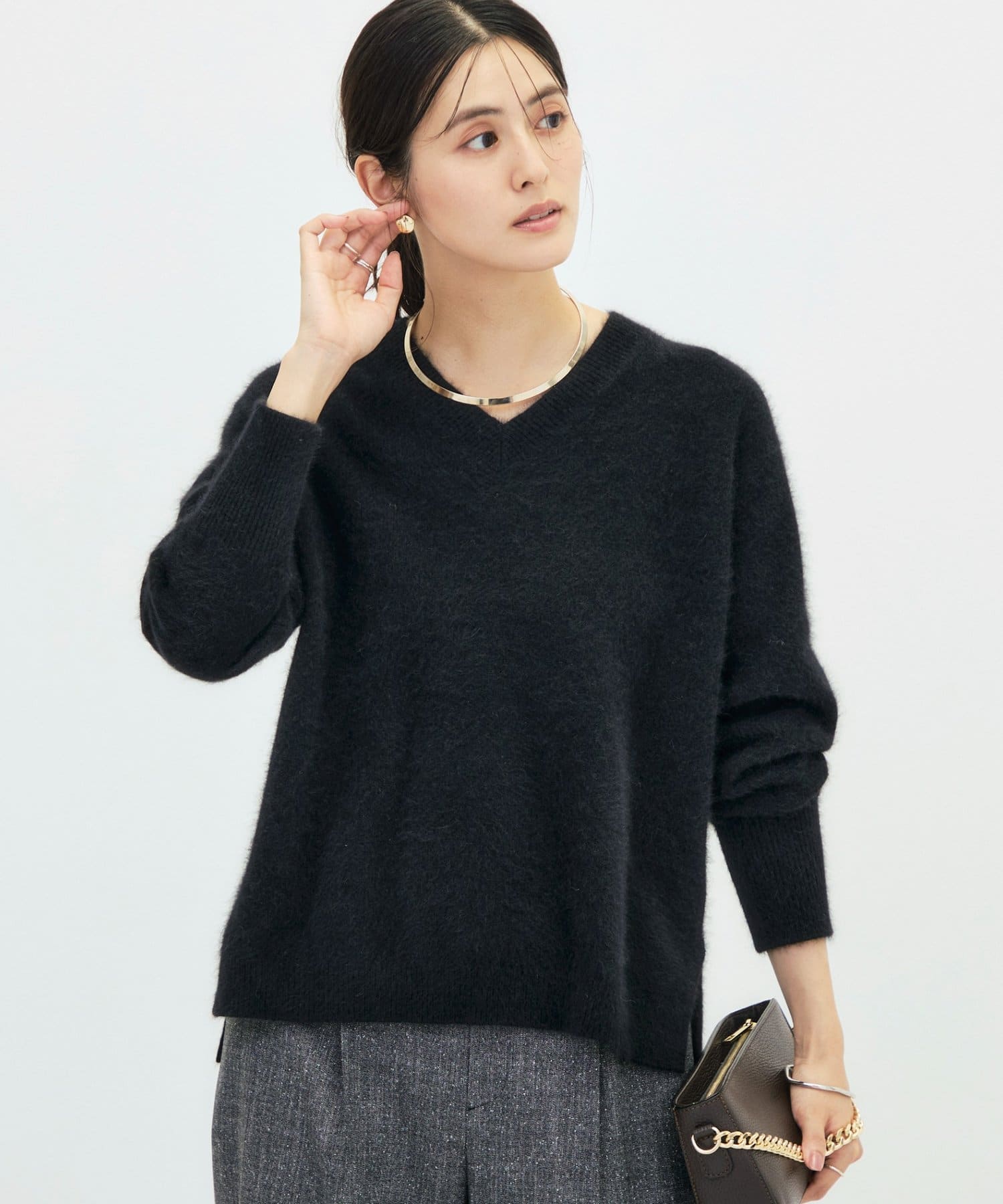 NOLLEY'S(ノーリーズ) ヘアリーVネックプルオーバー