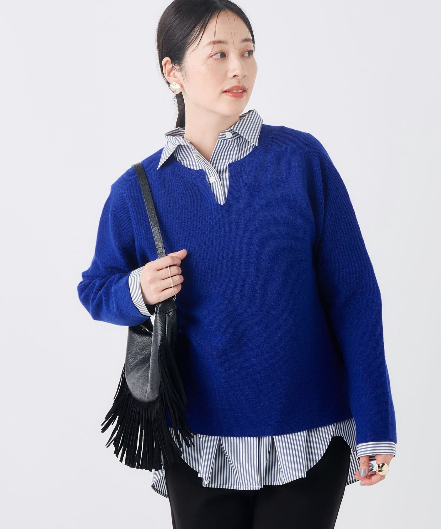 ウォッシャブルカールカールキーネックプルオーバー | NOLLEY'S