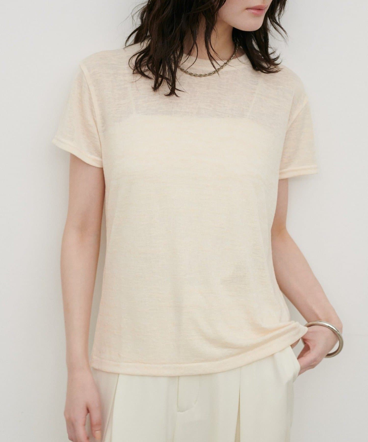 NICE CLAUP / OLIVE des OLIVE OUTLET(ナイスクラップ  / オリーブ デ オリーブ アウトレット) 【LARUTA】スラブ天竺Tシャツ