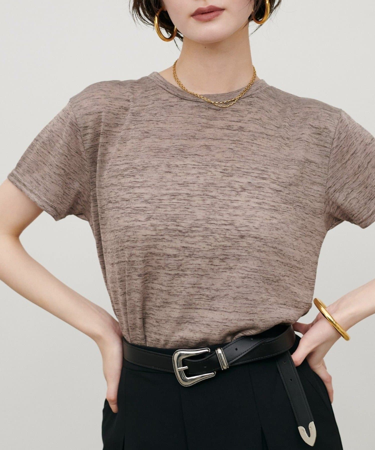 NICE CLAUP / OLIVE des OLIVE OUTLET(ナイスクラップ  / オリーブ デ オリーブ アウトレット) 【LARUTA】スラブ天竺Tシャツ