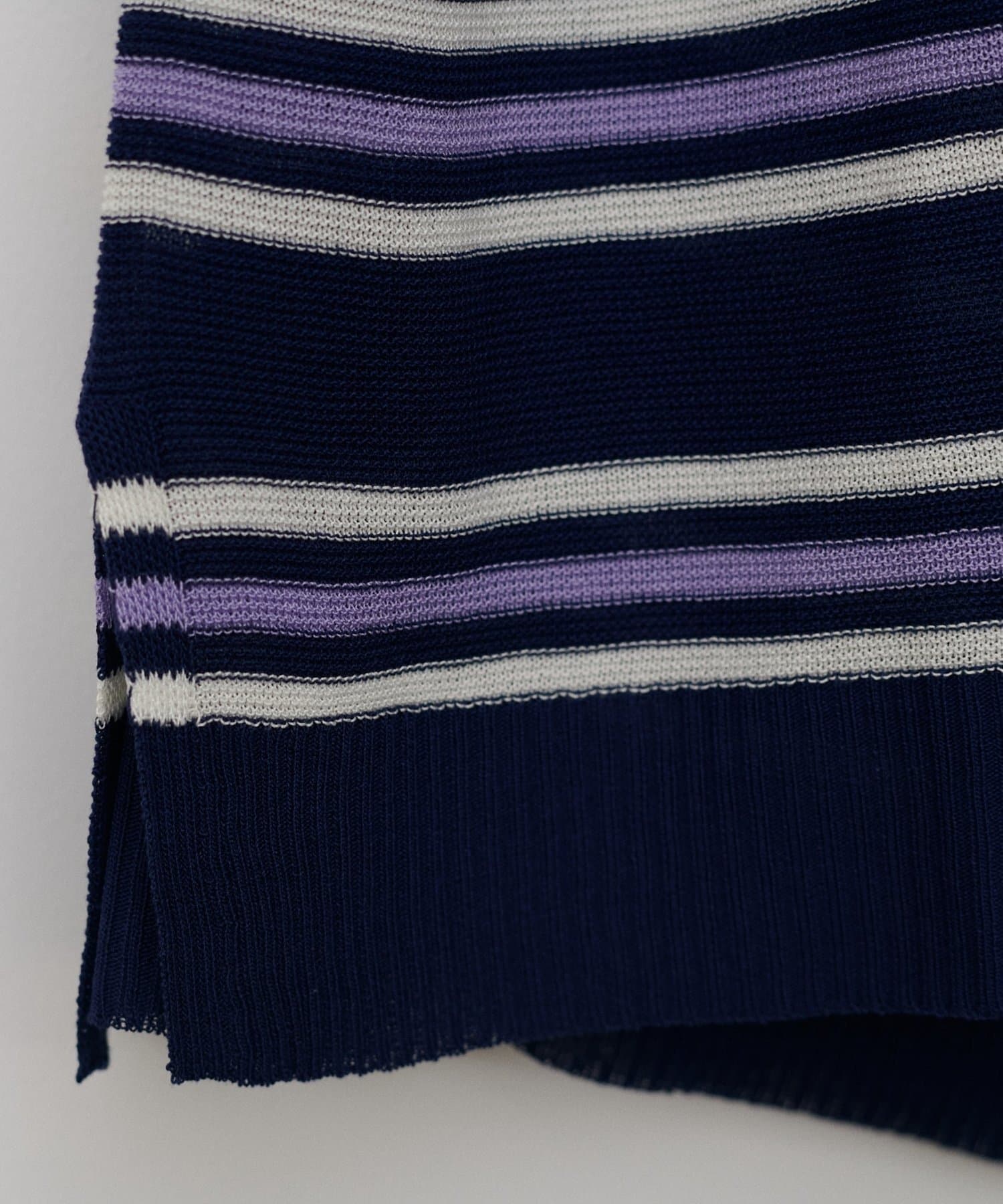 NICE CLAUP / OLIVE des OLIVE OUTLET(ナイスクラップ  / オリーブ デ オリーブ アウトレット) 【LARUTA】シアーボーダースキッパーニット