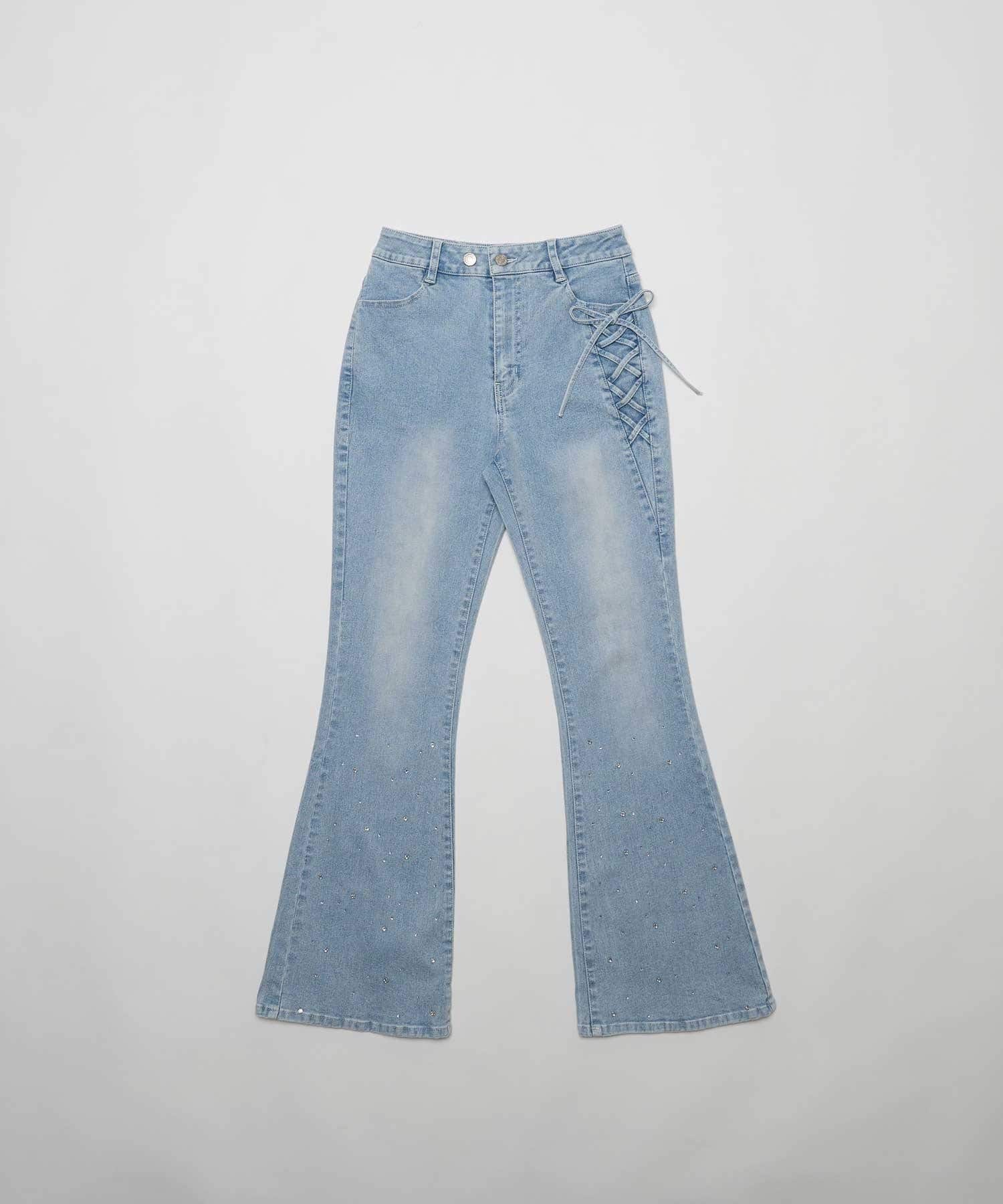 Belle Charme(ベルシャルム) Twinkle Flare Denim Pants