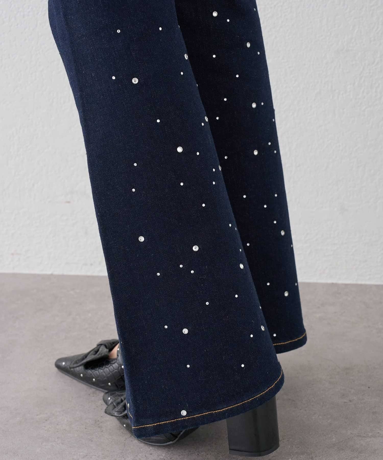 Belle Charme(ベルシャルム) Twinkle Flare Denim Pants