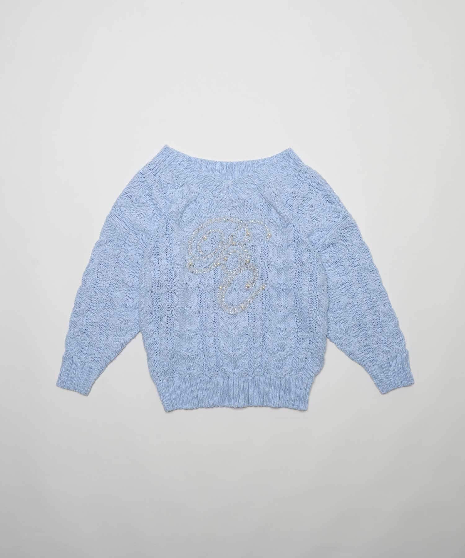 Belle Charme(ベルシャルム) 【web限定カラーあり】BC Bijou Logo Big Cable Knit