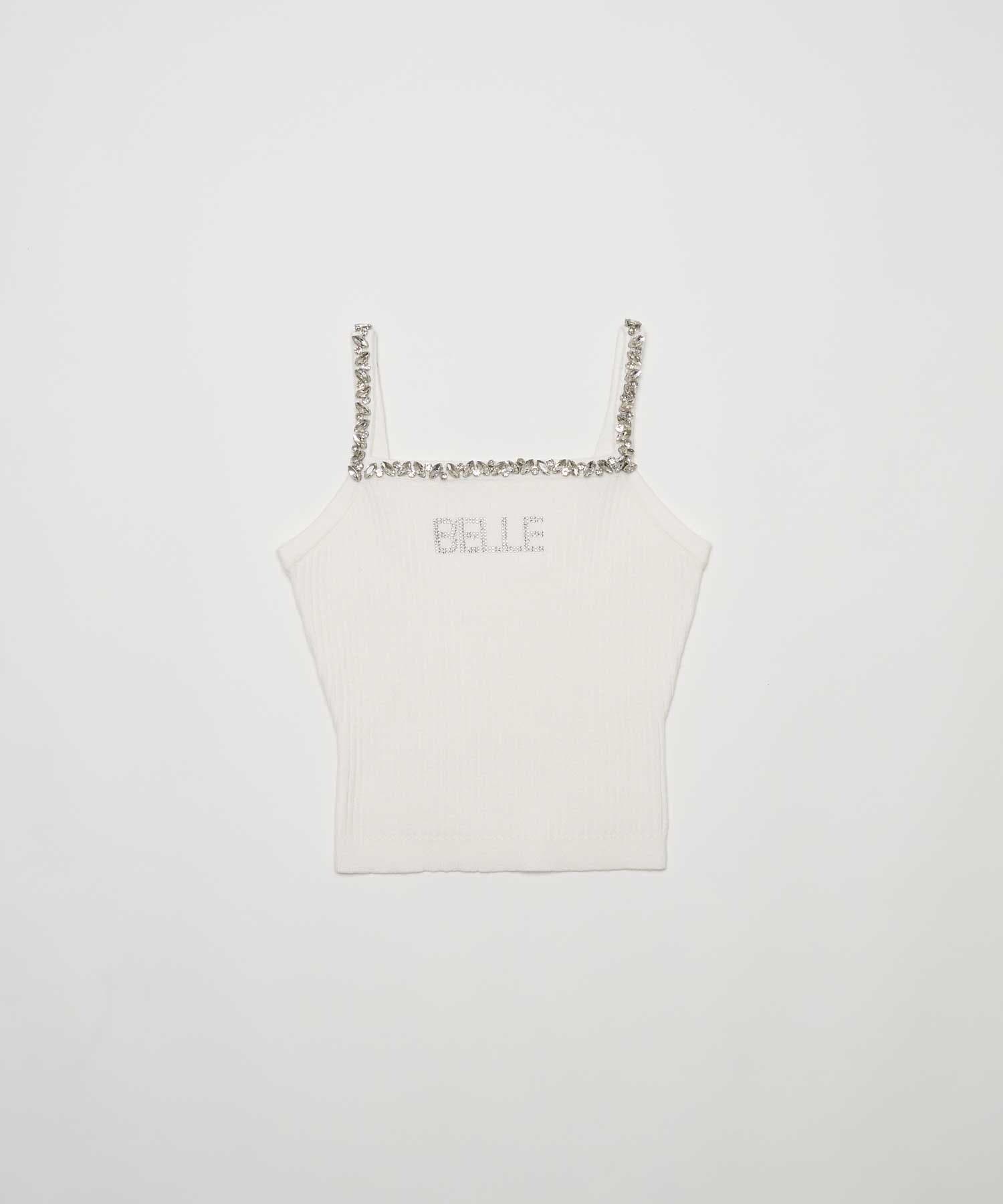 Belle Charme(ベルシャルム) Bijou Strap Knit Cami