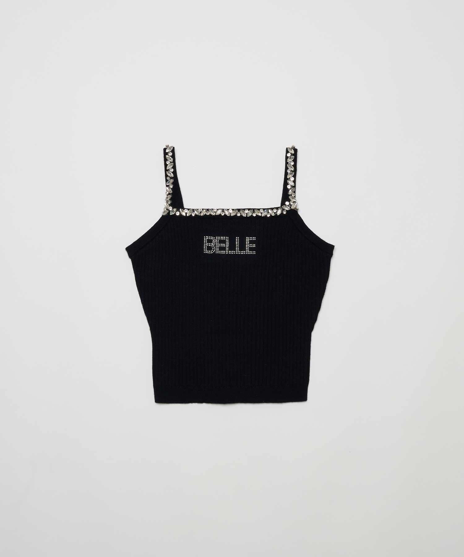 Belle Charme(ベルシャルム) Bijou Strap Knit Cami