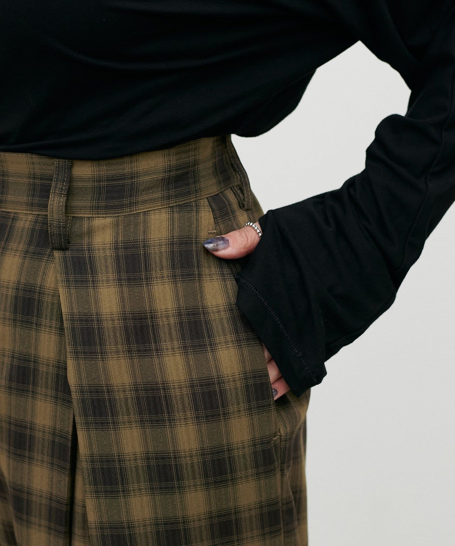 LARUTA(ラルータ) チェックワイドパンツ