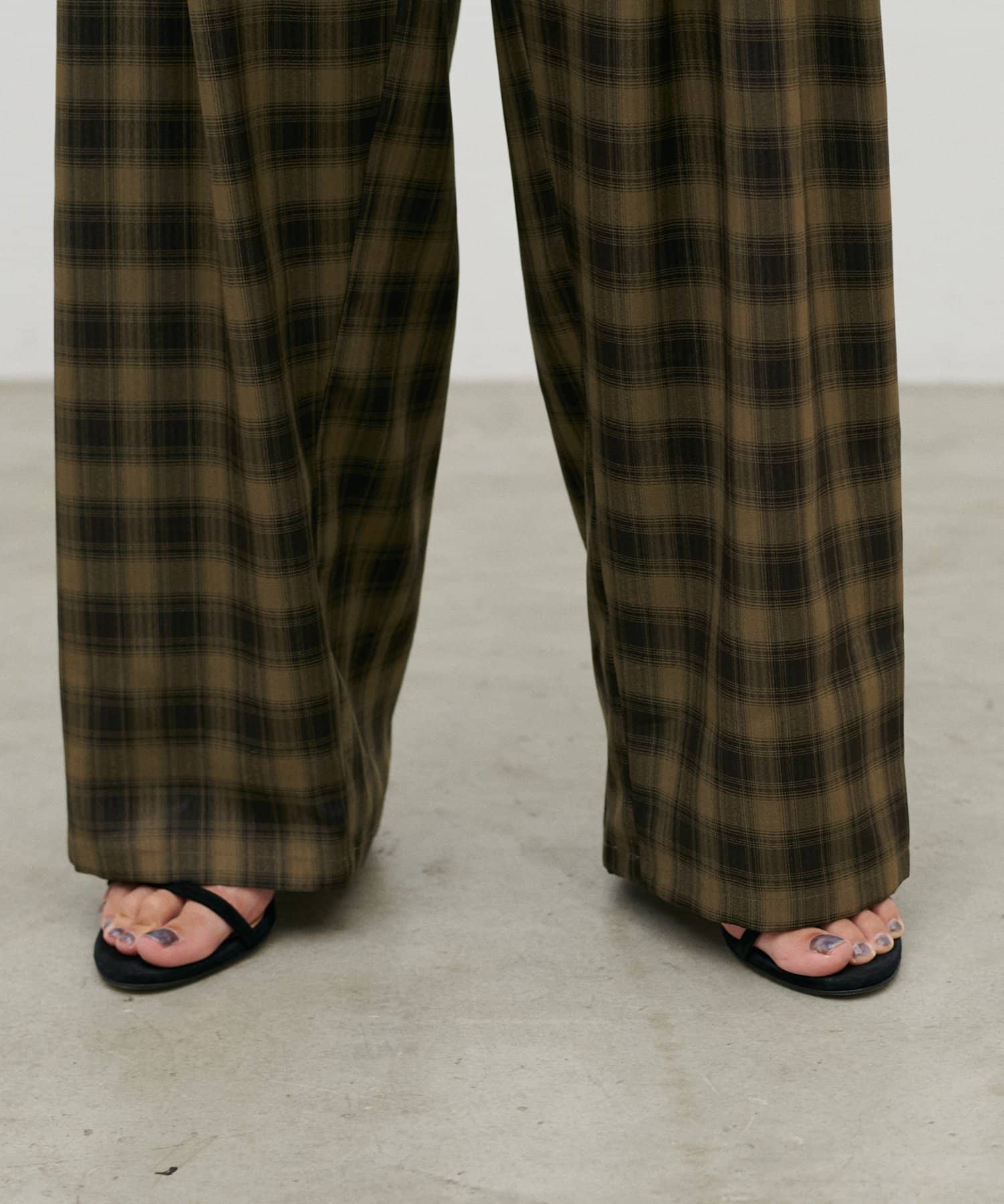 LARUTA(ラルータ) チェックワイドパンツ