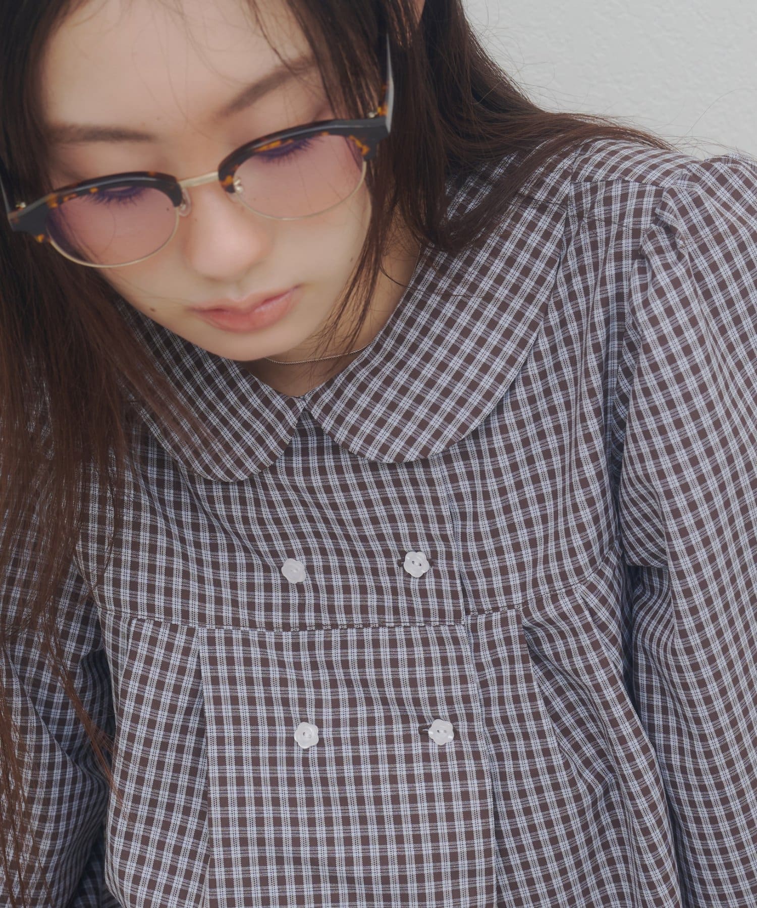 DISCOAT(ディスコート) 【umm.】ボウタイ付丸衿ナポレオンブラウス《WEB限定》