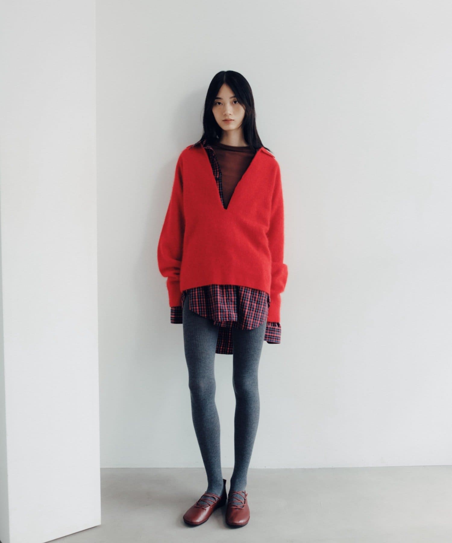 Pasterip(パセリ) Merino wool skipper knit