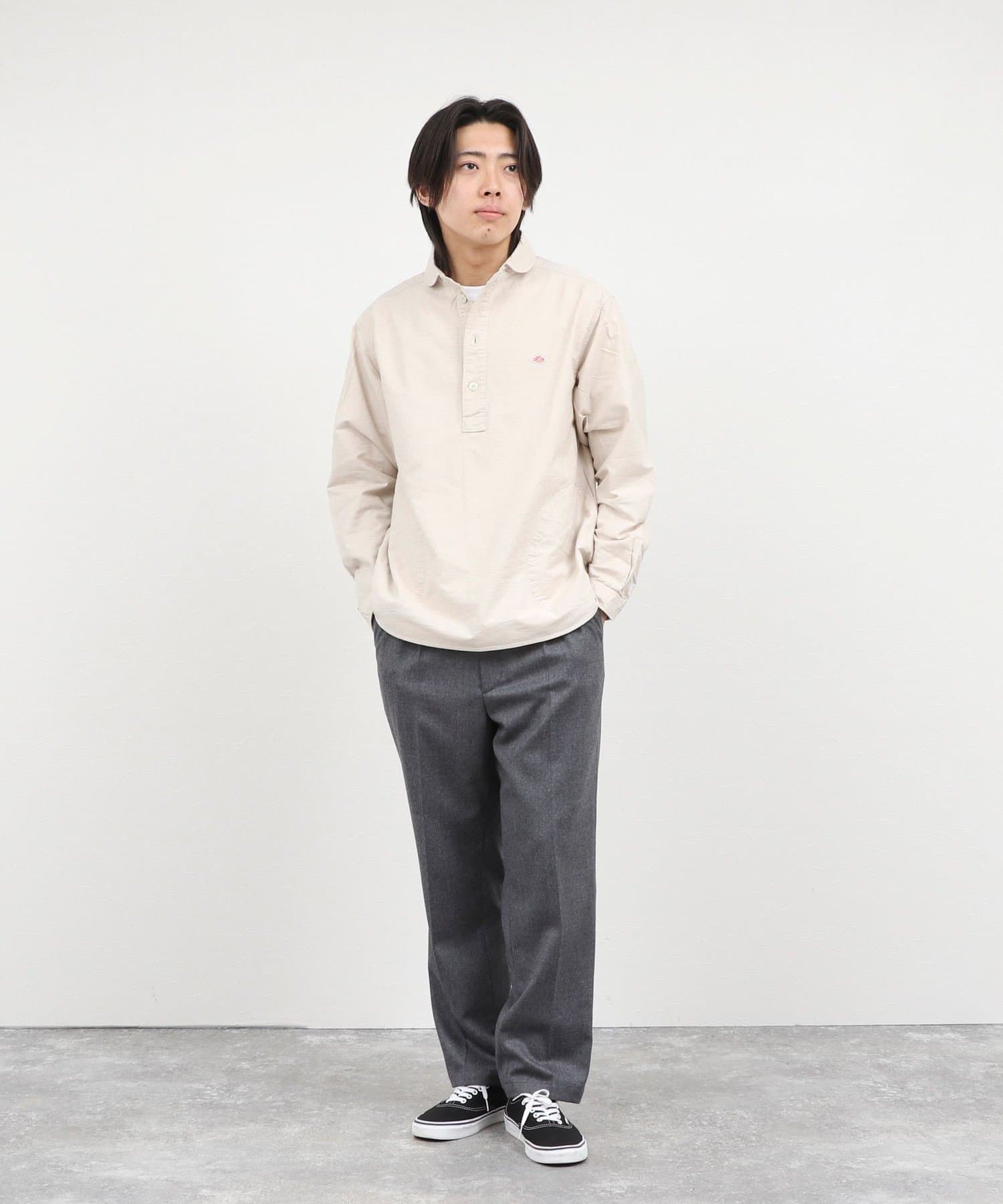 NOLLEY'S(ノーリーズ) 【DANTON/ダントン】ROUND COLLAR P/O SHIRT（DT-B0282 SOX）