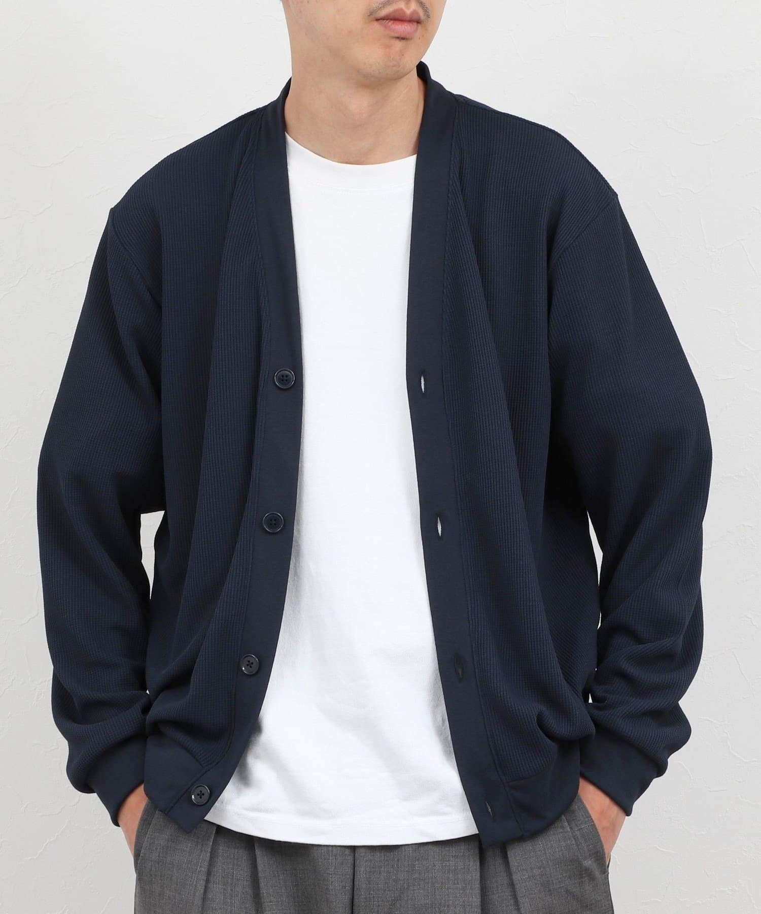 NOLLEY'S(ノーリーズ) ワッフルカーディガン ウォッシャブル 26AW