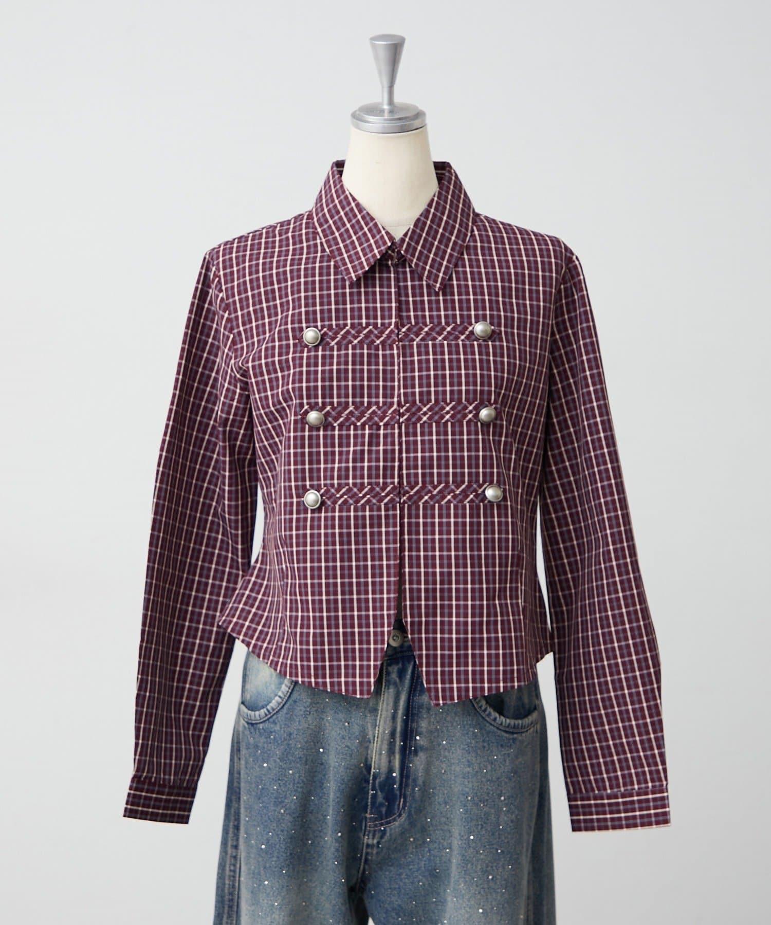 NICE CLAUP / OLIVE des OLIVE OUTLET(ナイスクラップ  / オリーブ デ オリーブ アウトレット) 【continuer】長袖ナポレオンブラウス