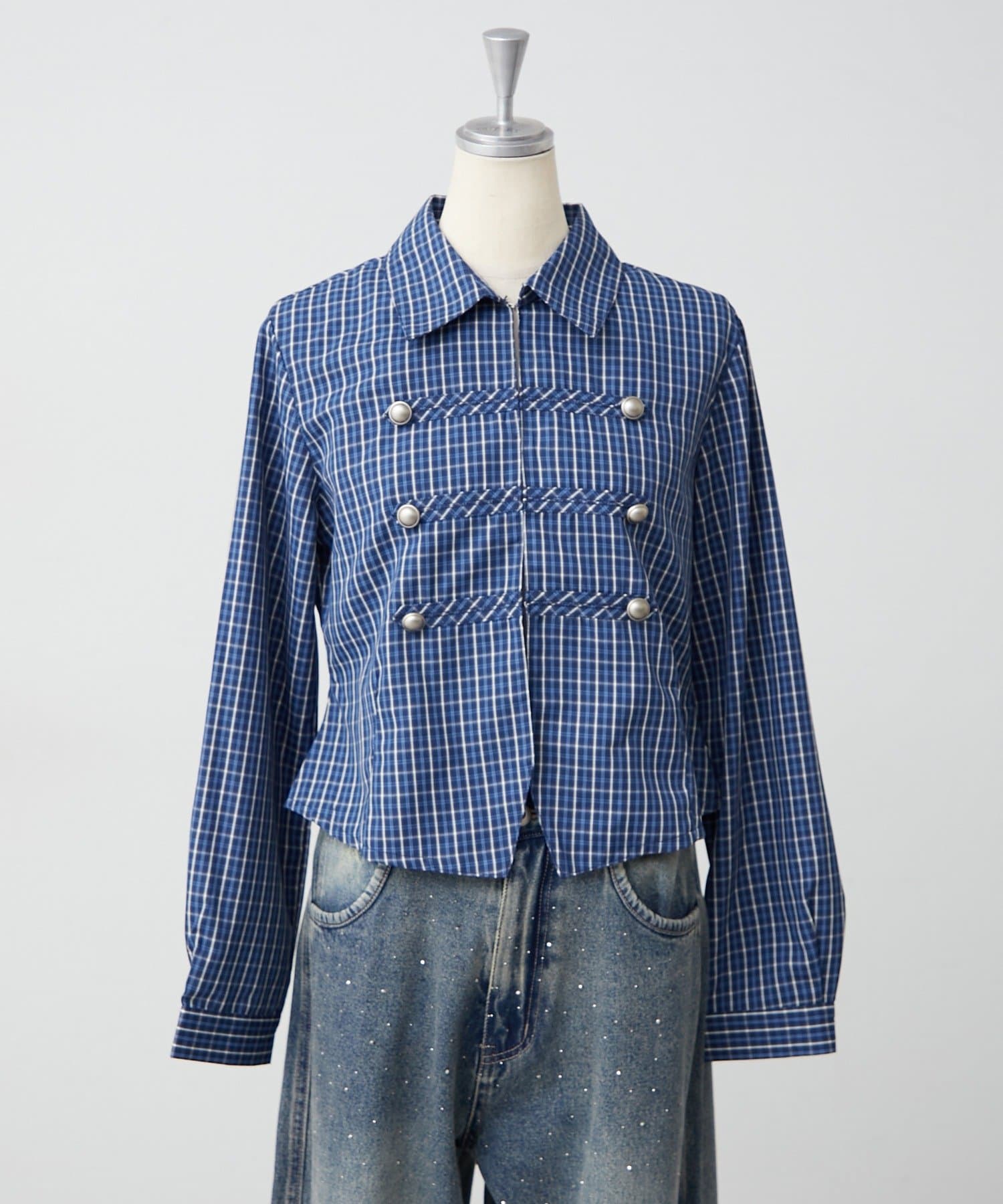 NICE CLAUP / OLIVE des OLIVE OUTLET(ナイスクラップ  / オリーブ デ オリーブ アウトレット) 【continuer】長袖ナポレオンブラウス