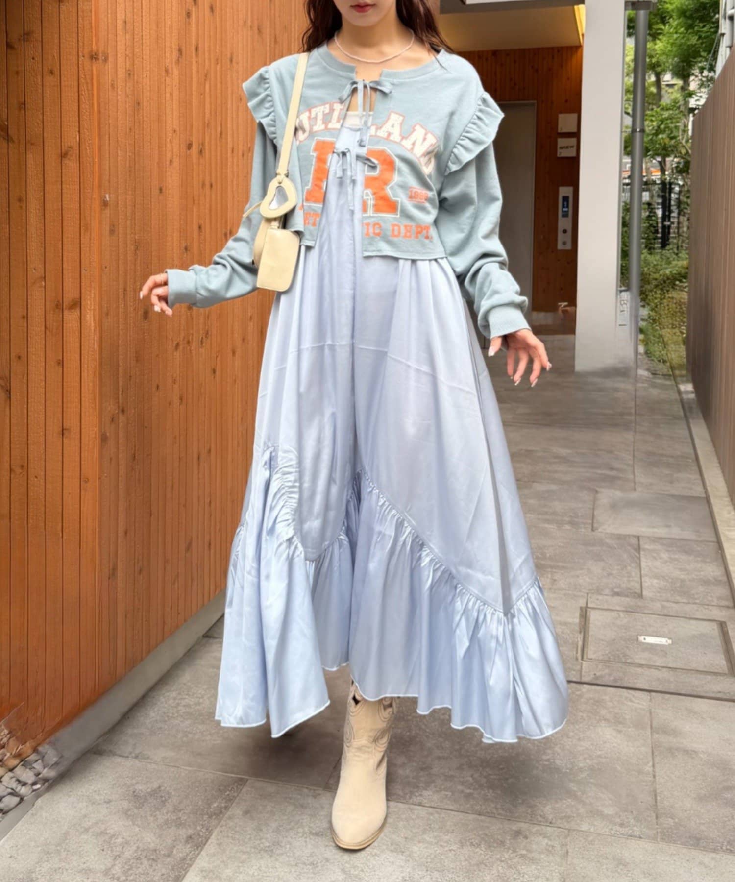 w closet(ダブルクローゼット) 【セットアップ対応】カレッジボレロ＋ワンピース