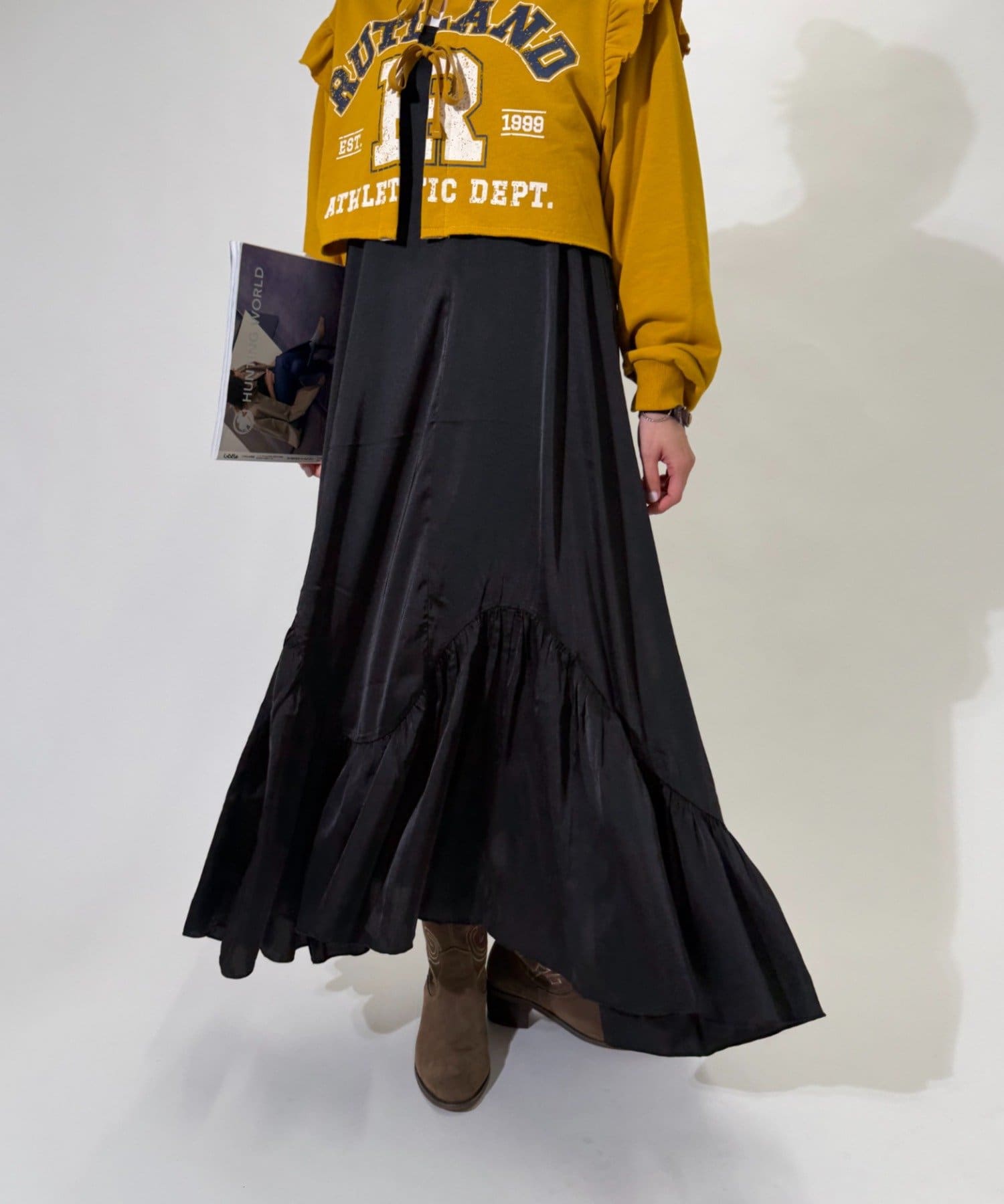 w closet(ダブルクローゼット) 【セットアップ対応】カレッジボレロ＋ワンピース