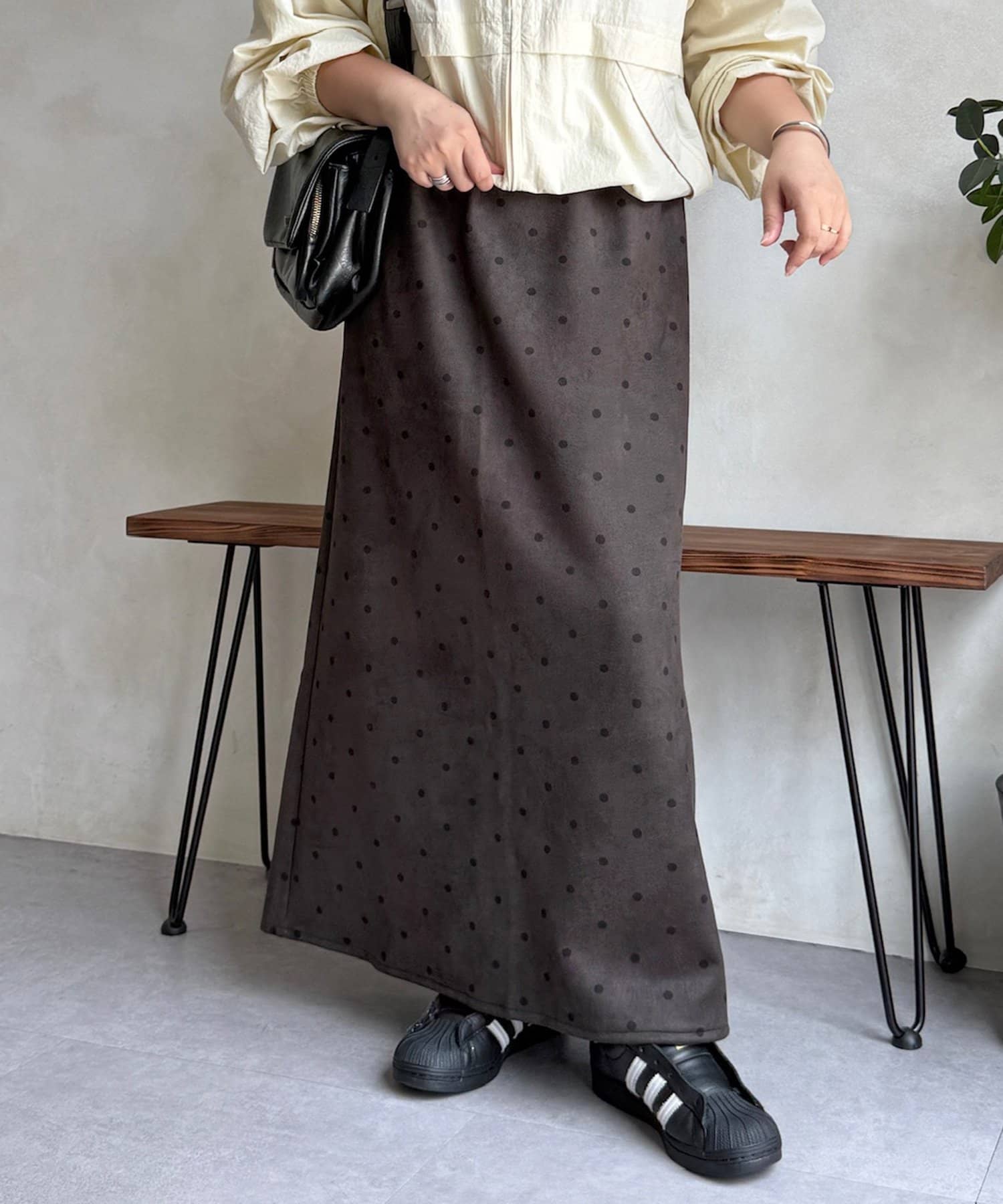 CPCM(シーピーシーエム) フェイクスエードアソート柄ナロースカート
