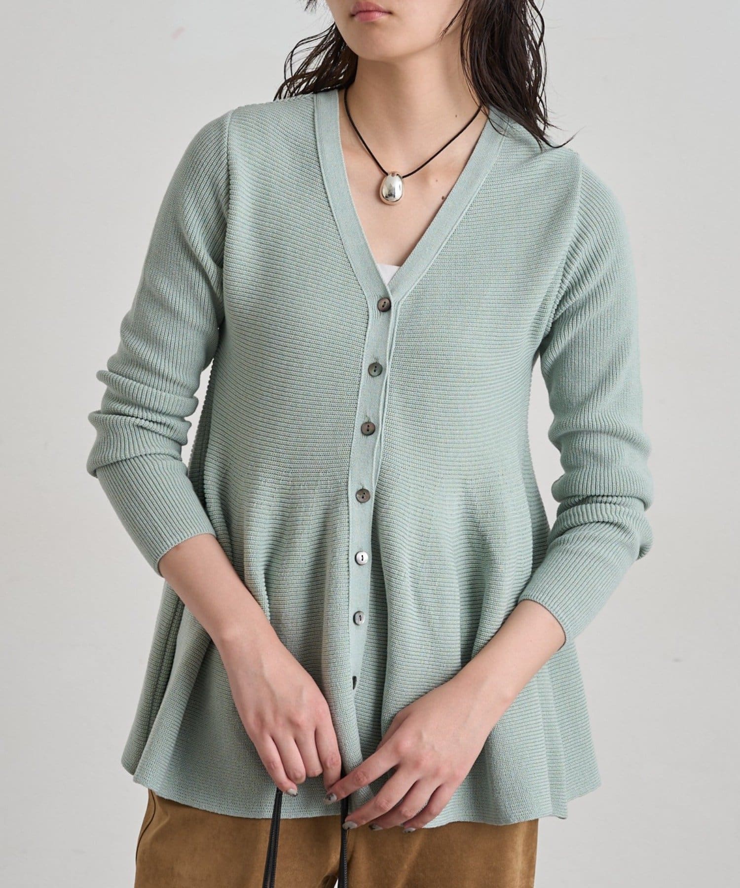 LOUNGEDRESS(ラウンジドレス) 2WAYペプラムニット