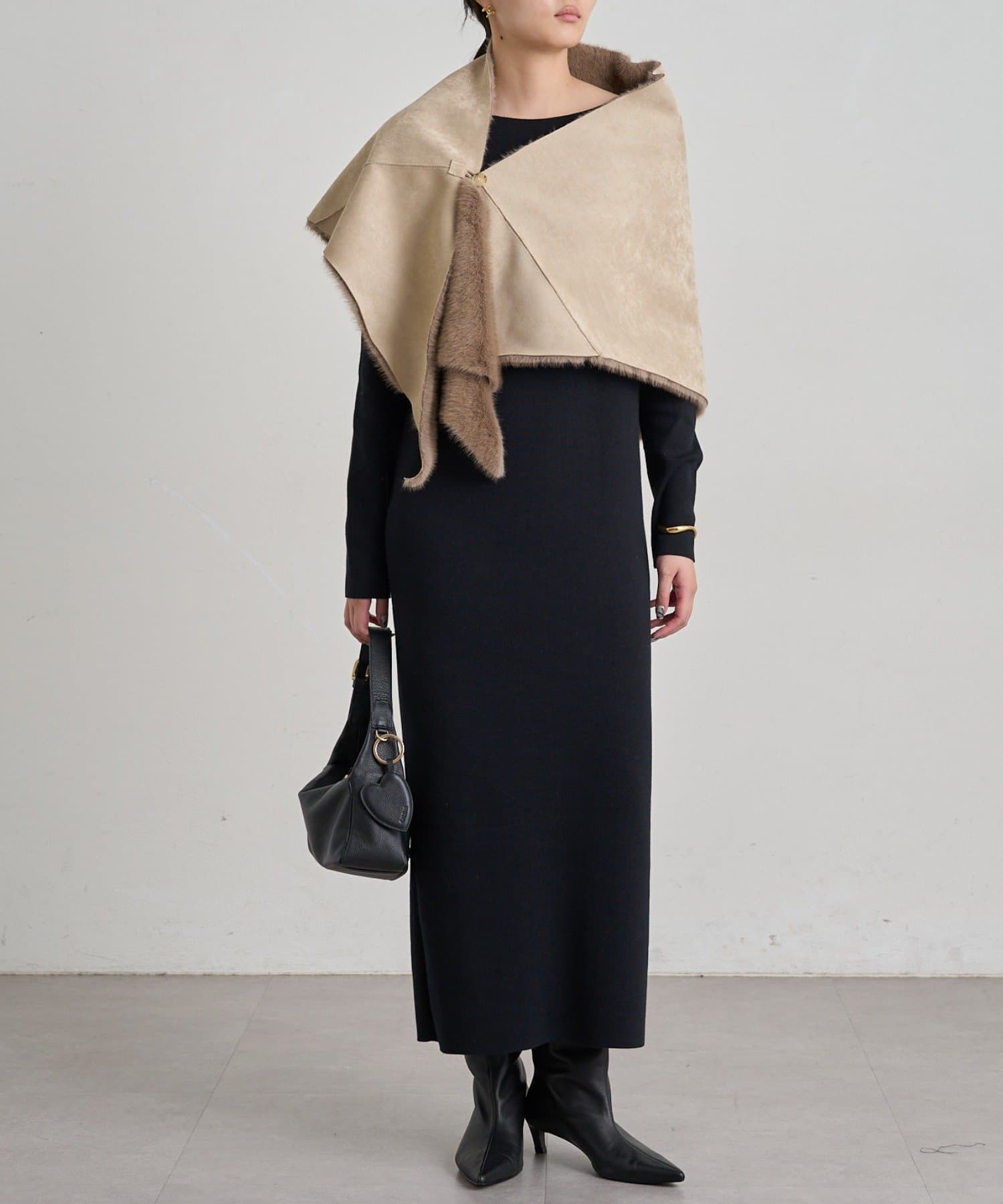 LOUNGEDRESS(ラウンジドレス) ボートネックニットワンピース