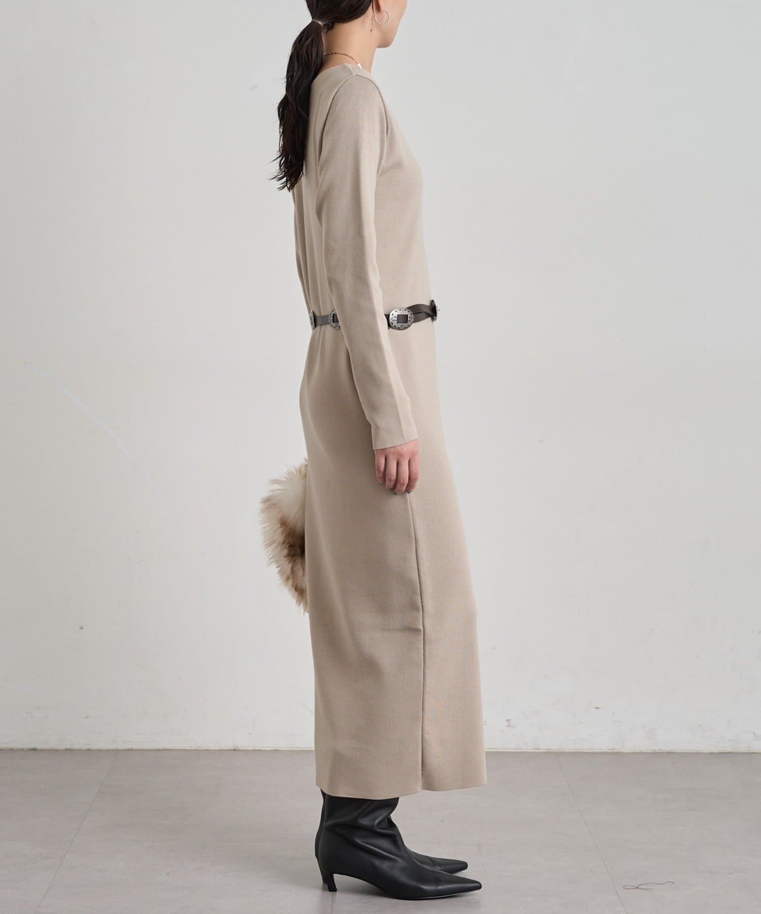 LOUNGEDRESS(ラウンジドレス) ボートネックニットワンピース