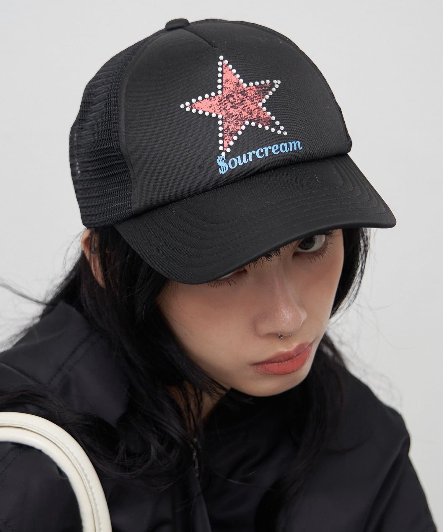 Sourcream】スターラインストーンメッシュキャップ | WHO'S WHO