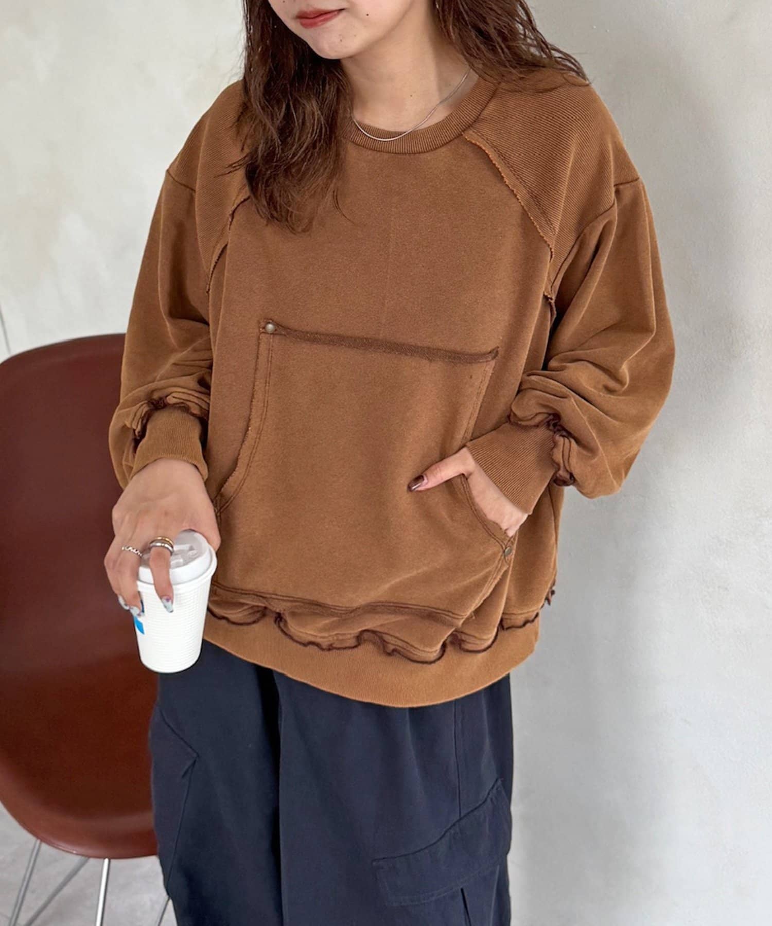 CPCM(シーピーシーエム) 【WEB限定】カンガルー裏毛プルオーバー