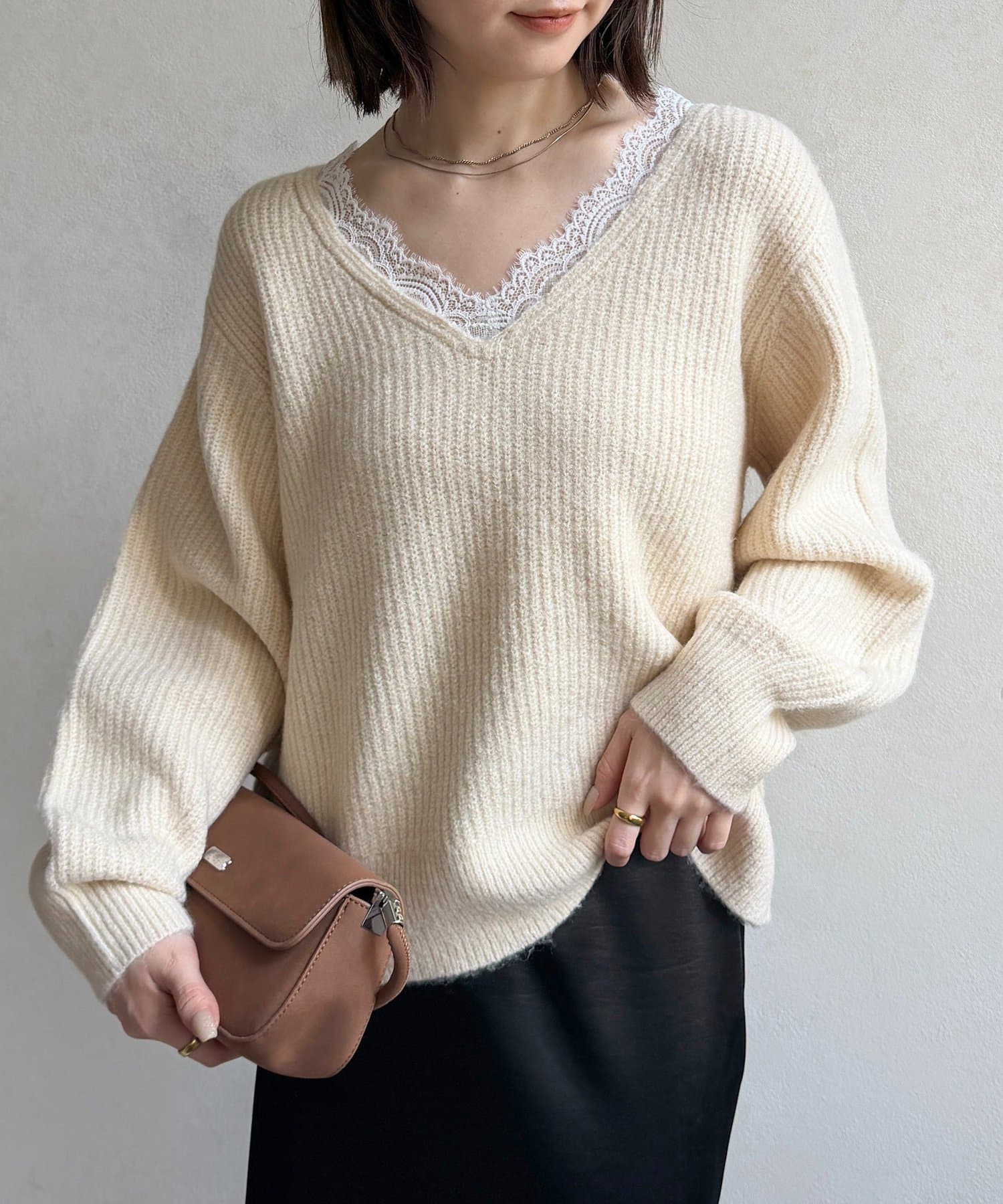 Thevon.(ゼヴォン) ネックレースドッキングニット