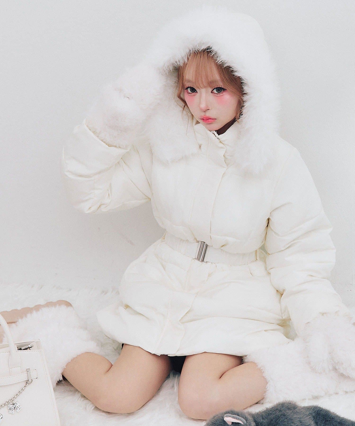 Snow fur ミドルエコダウン | OLIVE des OLIVE(オリーブ デ オリーブ