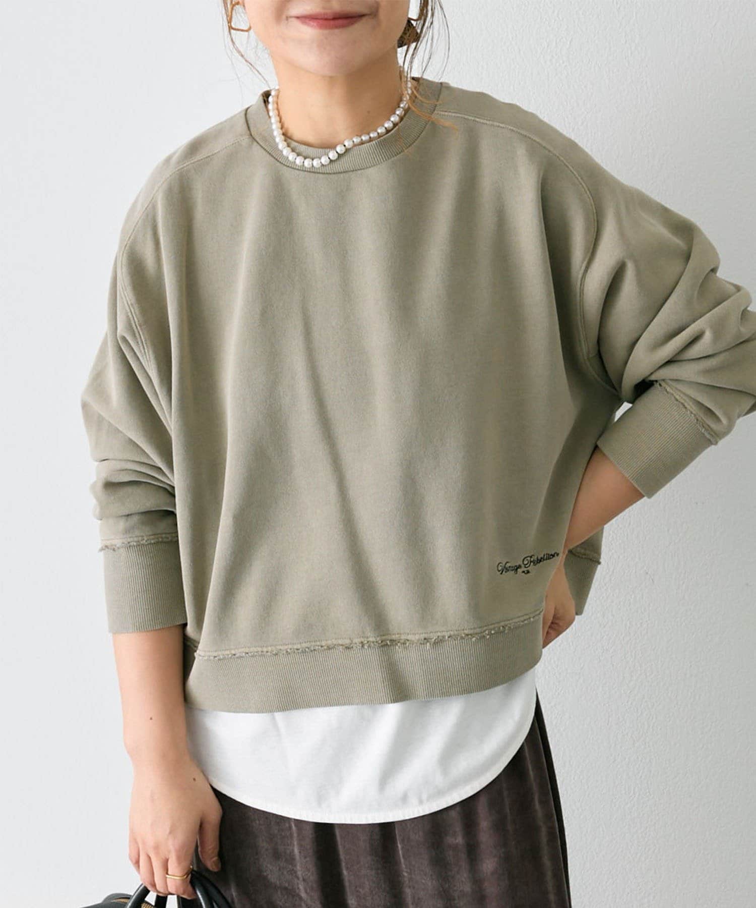 PUAL CE CIN(ピュアルセシン) 裏毛ショートスウェット