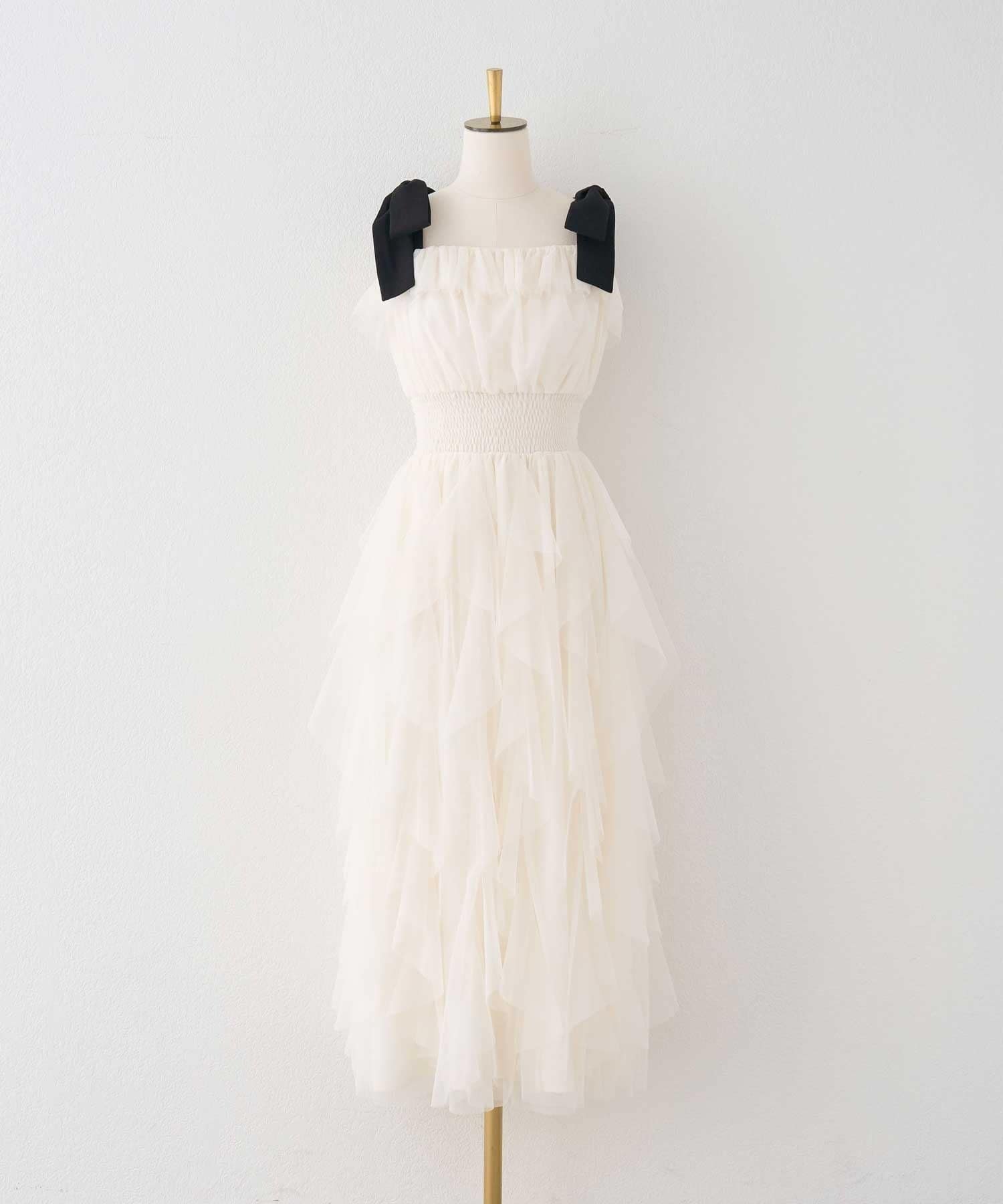 Belle Charme(ベルシャルム) Volume Tulle Frill Onepiece