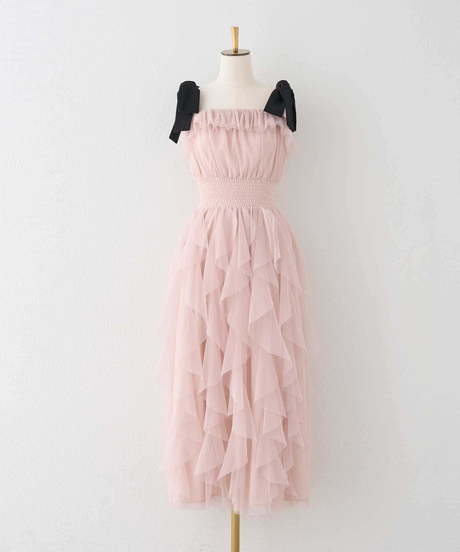 Belle Charme(ベルシャルム) Volume Tulle Frill Onepiece