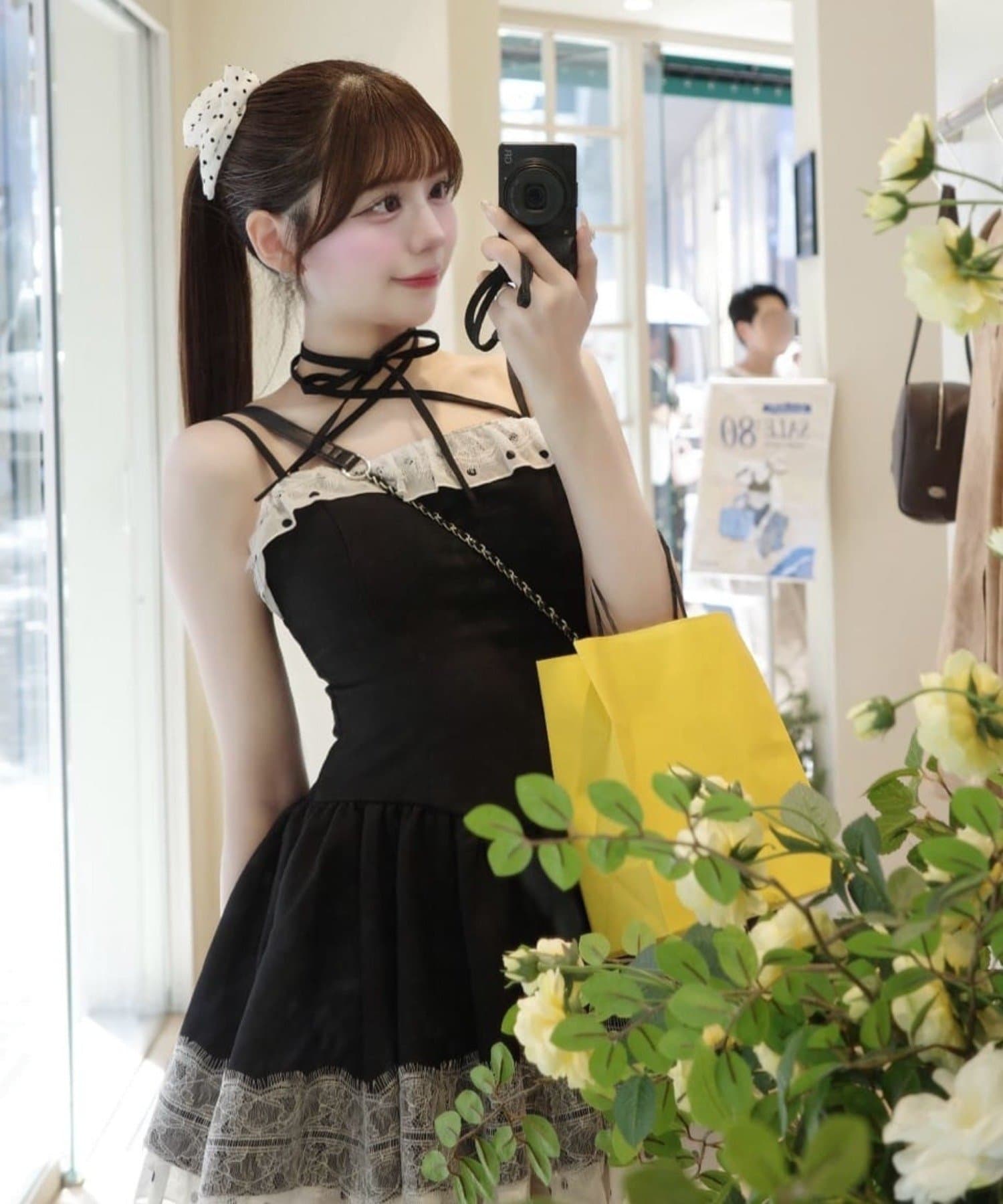 Belle Charme(ベルシャルム) Lace Frill Cami Onepiece