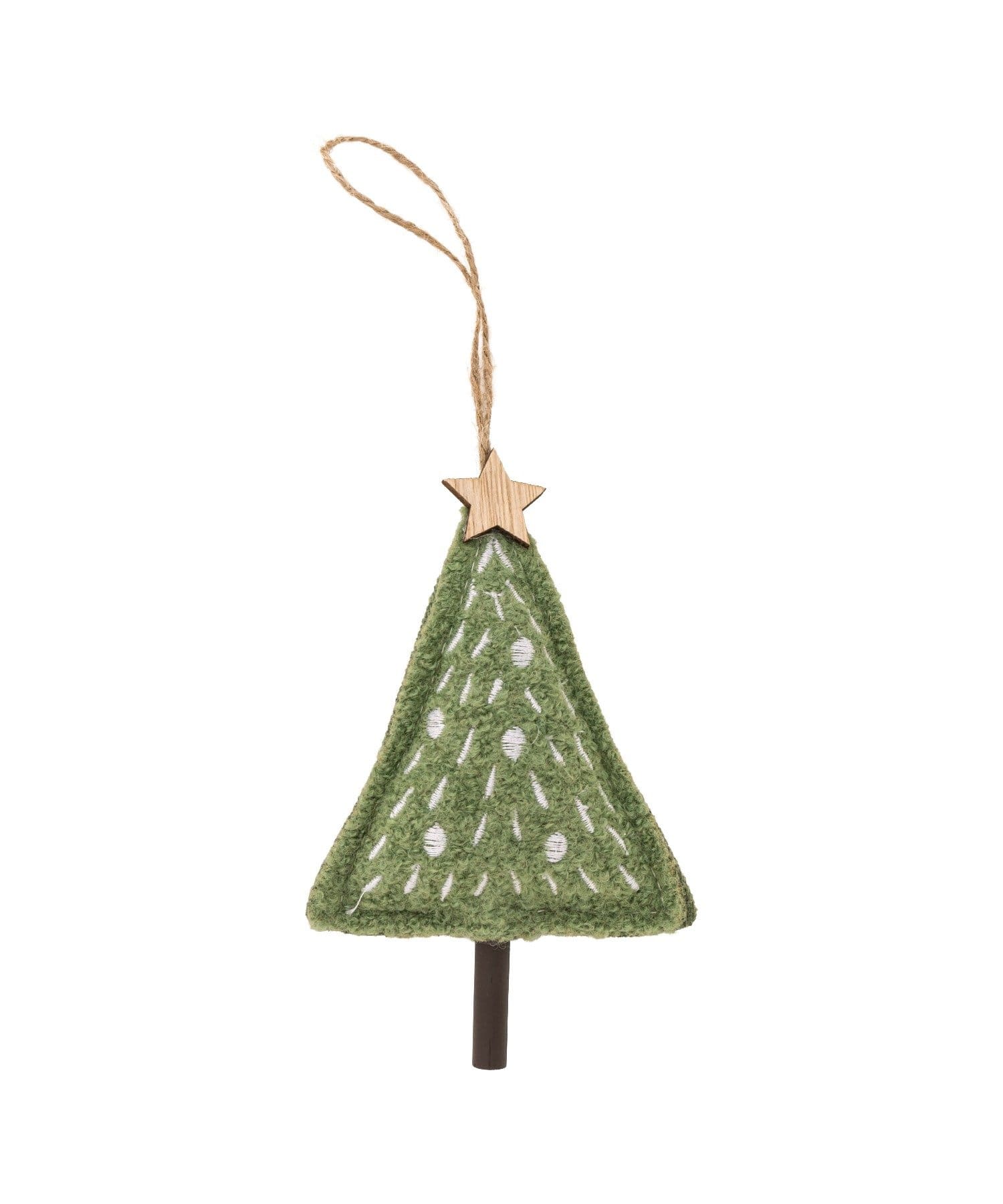 salut!(サリュ) ファブリック刺繍ツリーオーナメント／Natural Christmas
