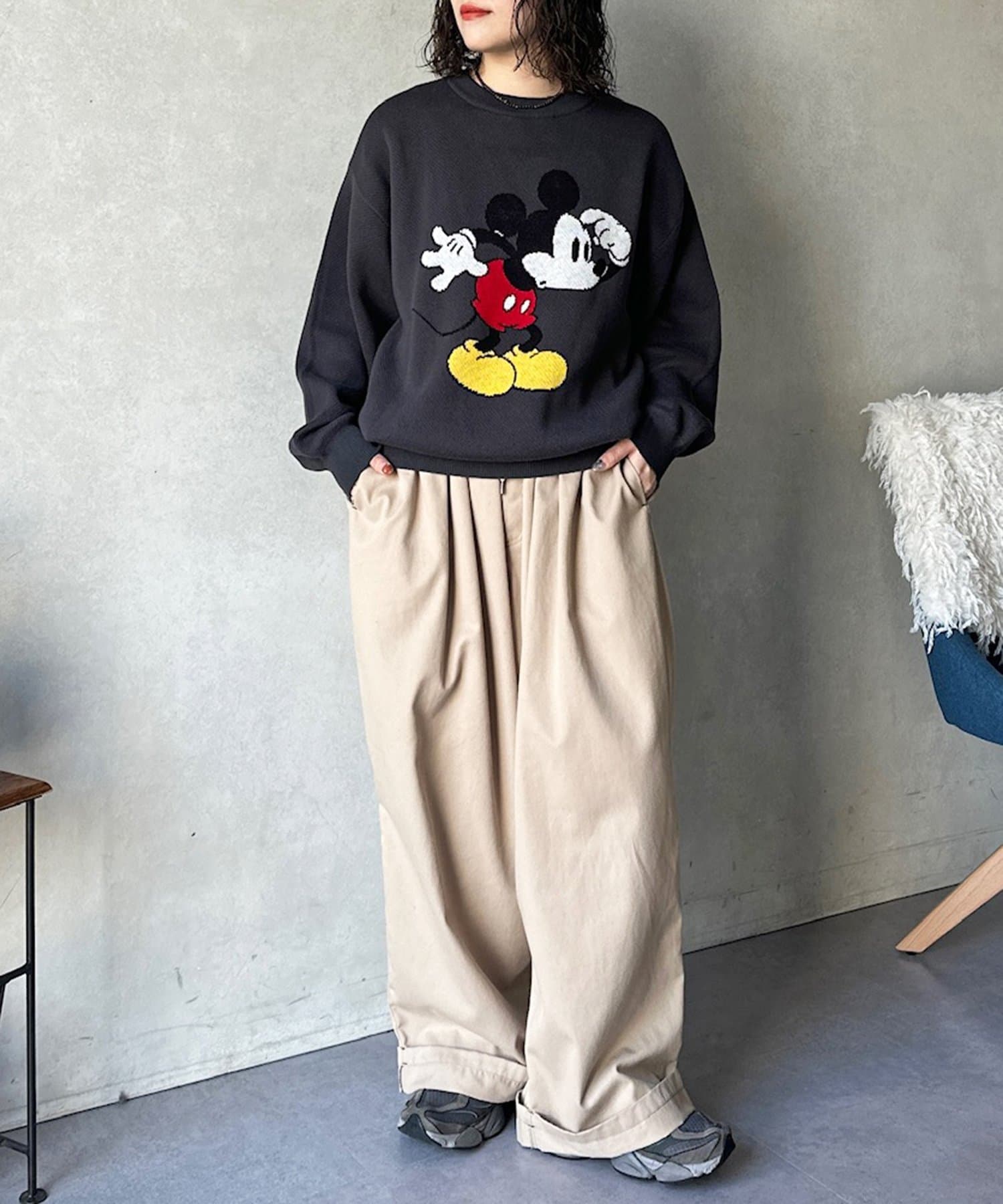 CPCM(シーピーシーエム) 【Disney】ミッキーマウスジャガードニットプルオーバー