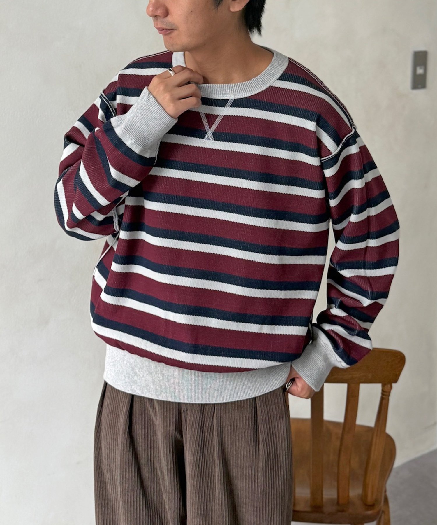 CPCM(シーピーシーエム) リバーシブルスウェットライクニット