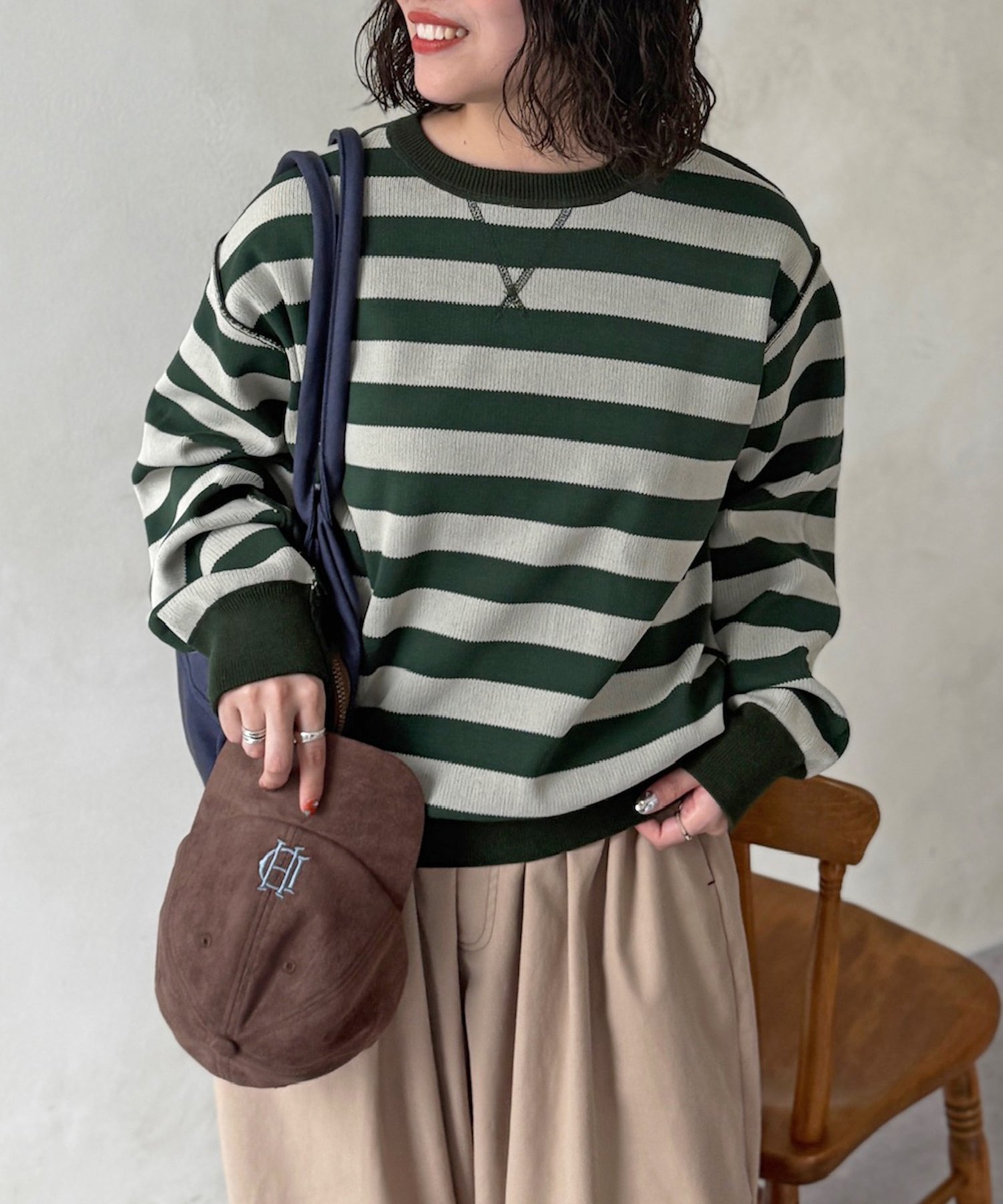 CPCM(シーピーシーエム) リバーシブルスウェットライクニット